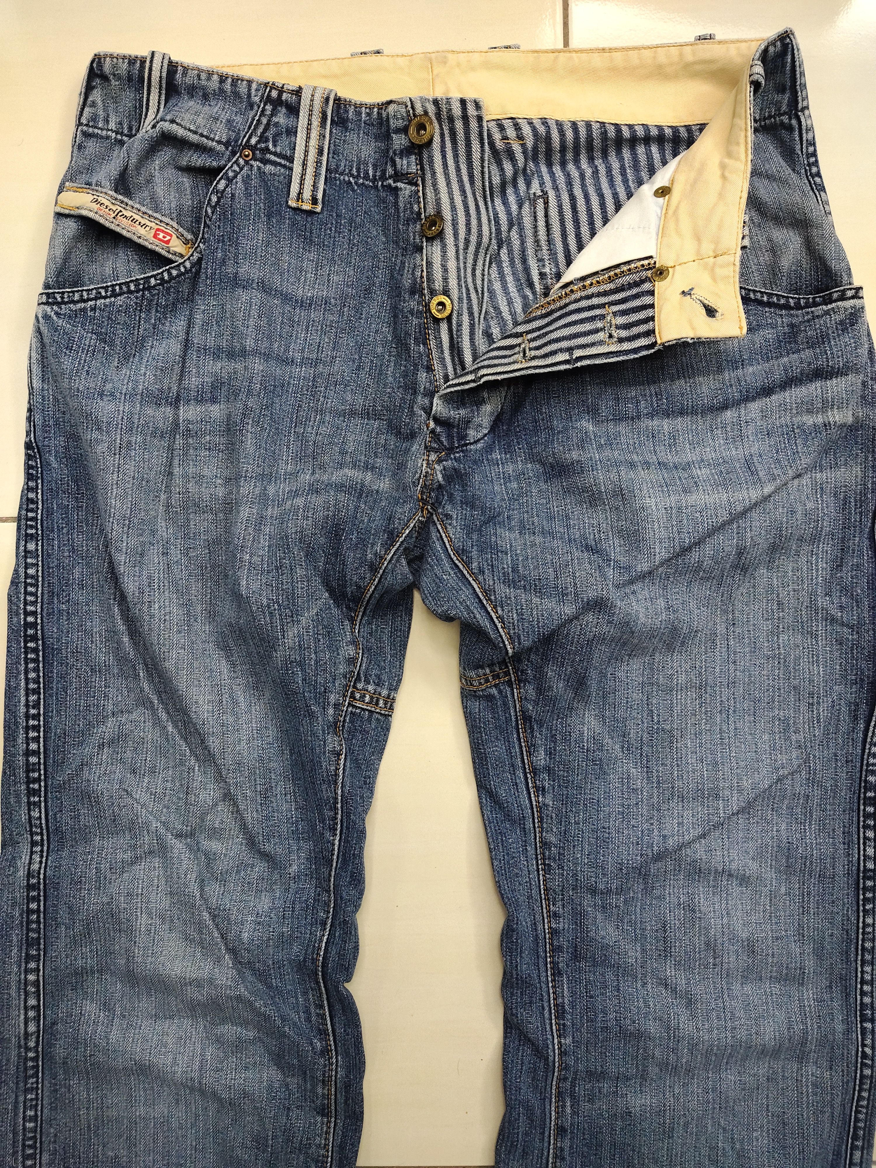 image of Authentic Diesel Multi Pockets Flare / Boot Cut Jeans in Blue Denim, Men's (Size 32)