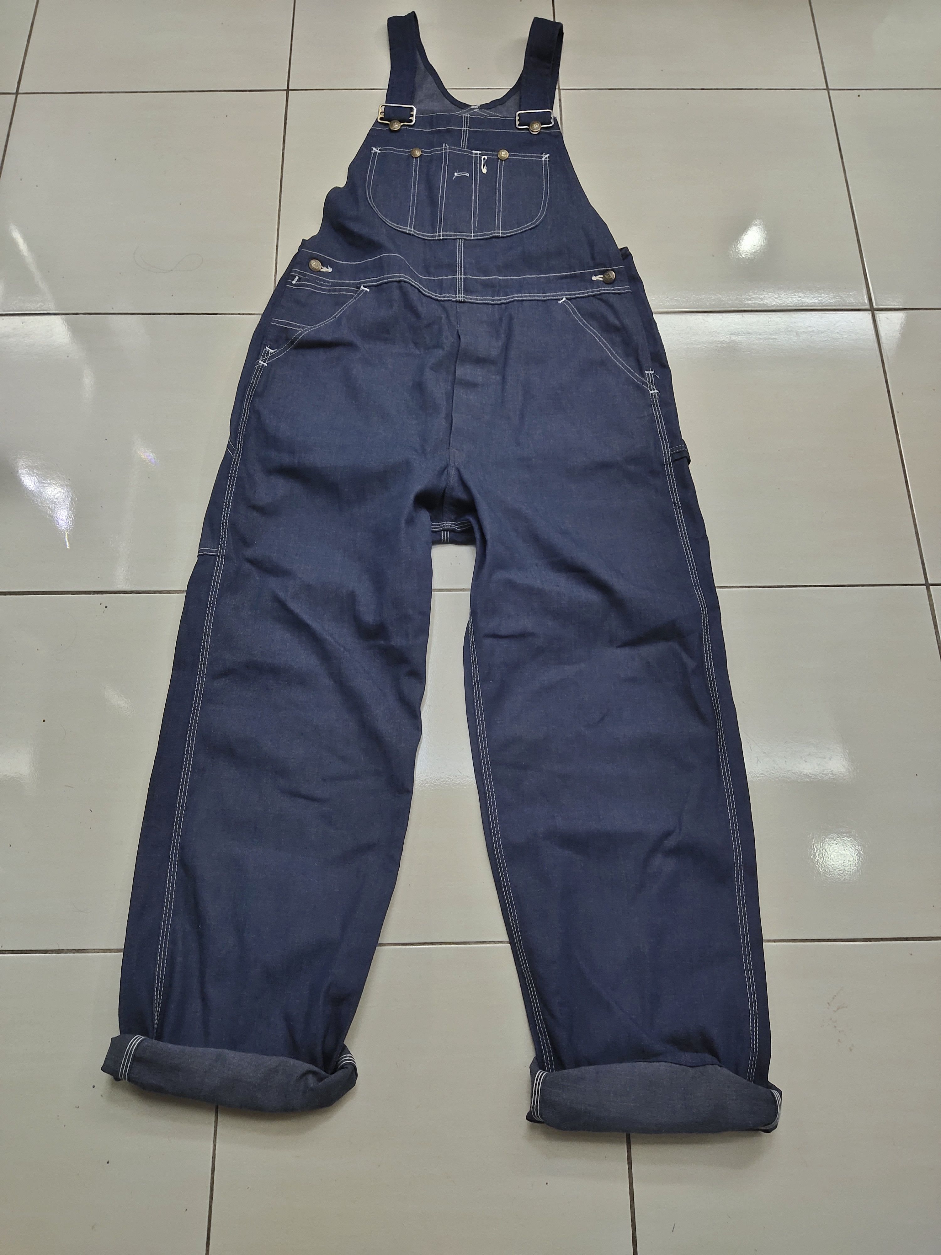 Sears 70s 80s Sears Union Made Denim Overalls USA Workwear Size US 38 / EU 54 - 2 Thumbnail