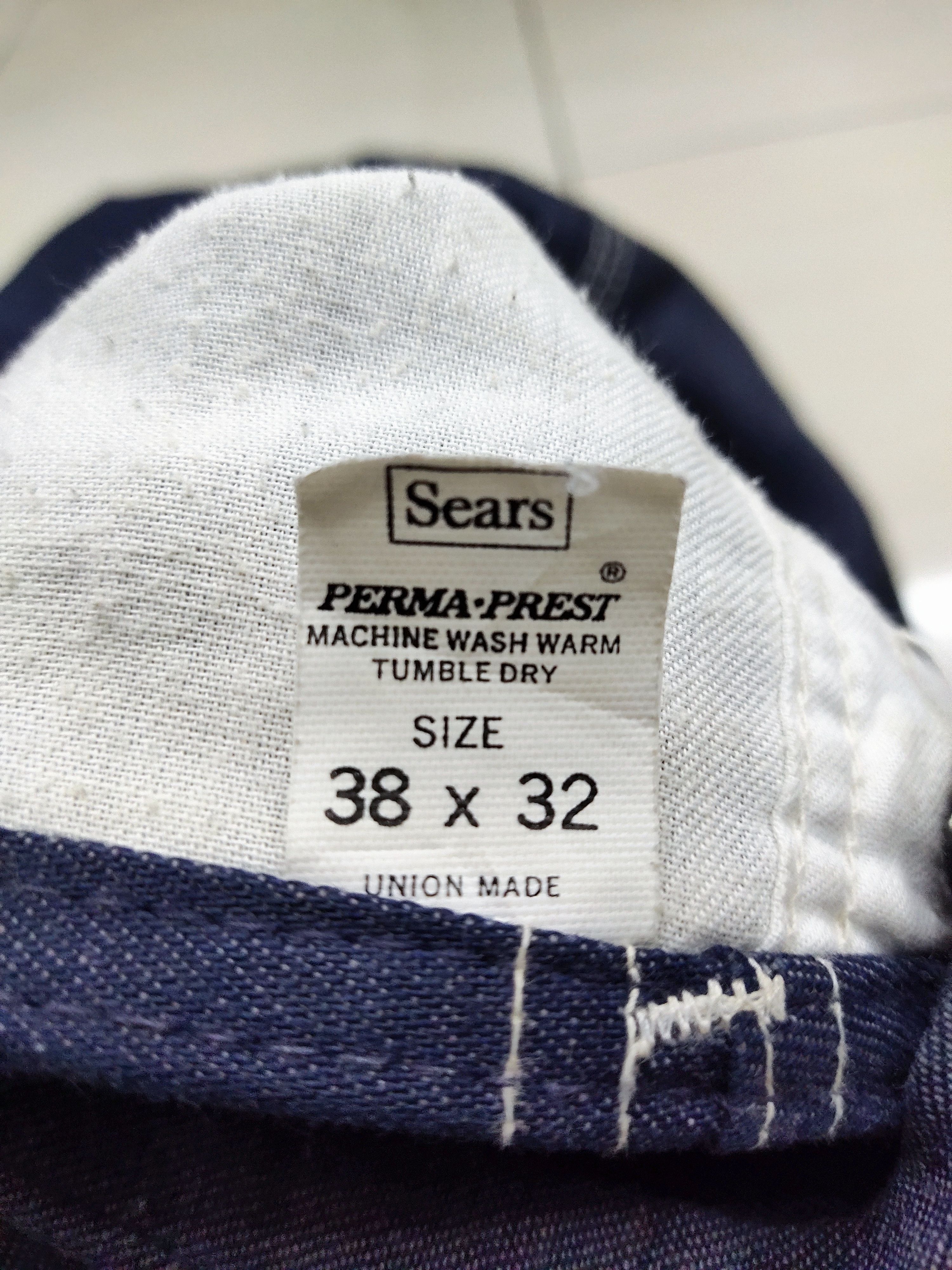 Sears 70s 80s Sears Union Made Denim Overalls USA Workwear Size US 38 / EU 54 - 9 Thumbnail