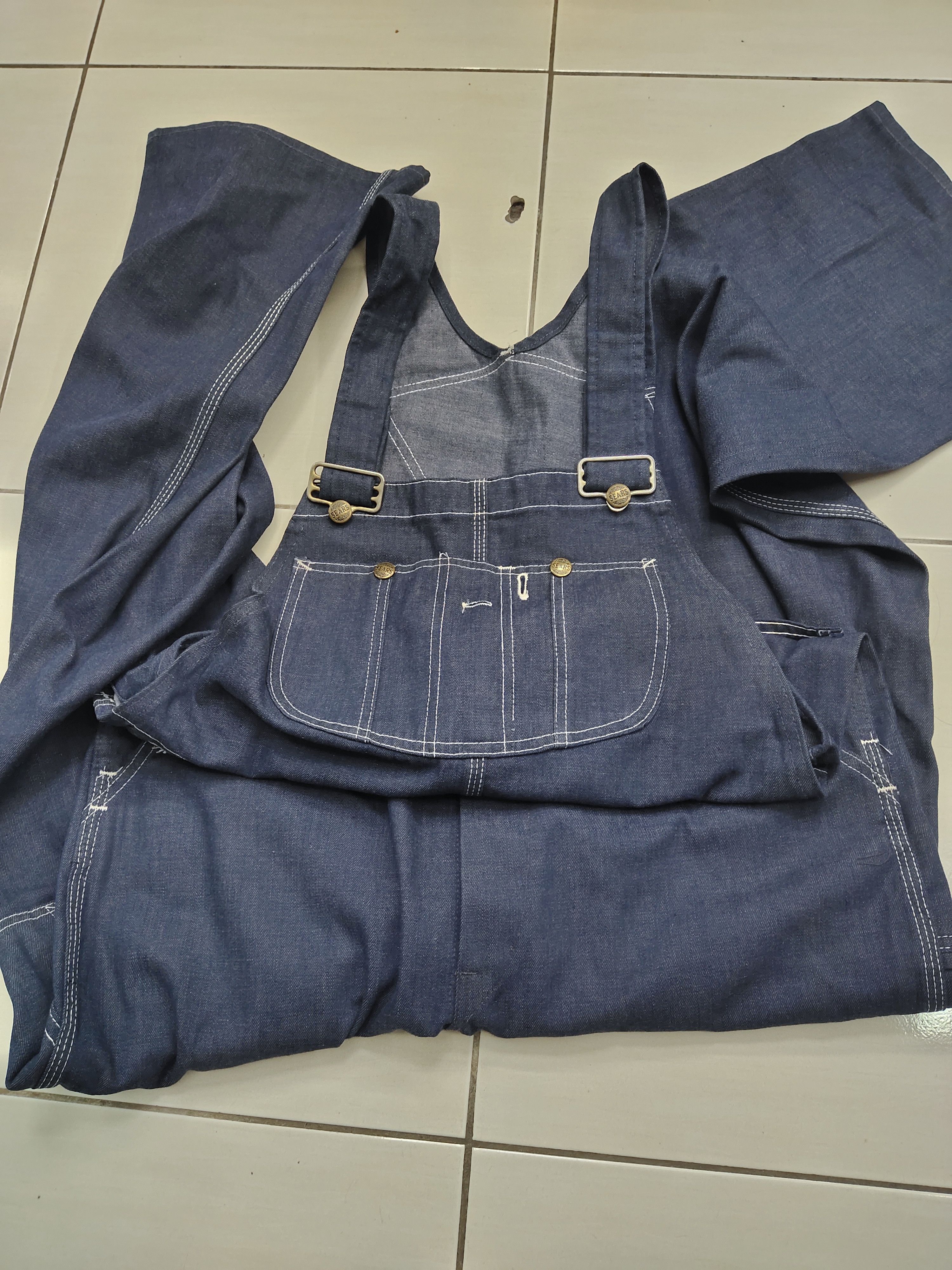 Sears 70s 80s Sears Union Made Denim Overalls USA Workwear Size US 38 / EU 54 - 7 Thumbnail