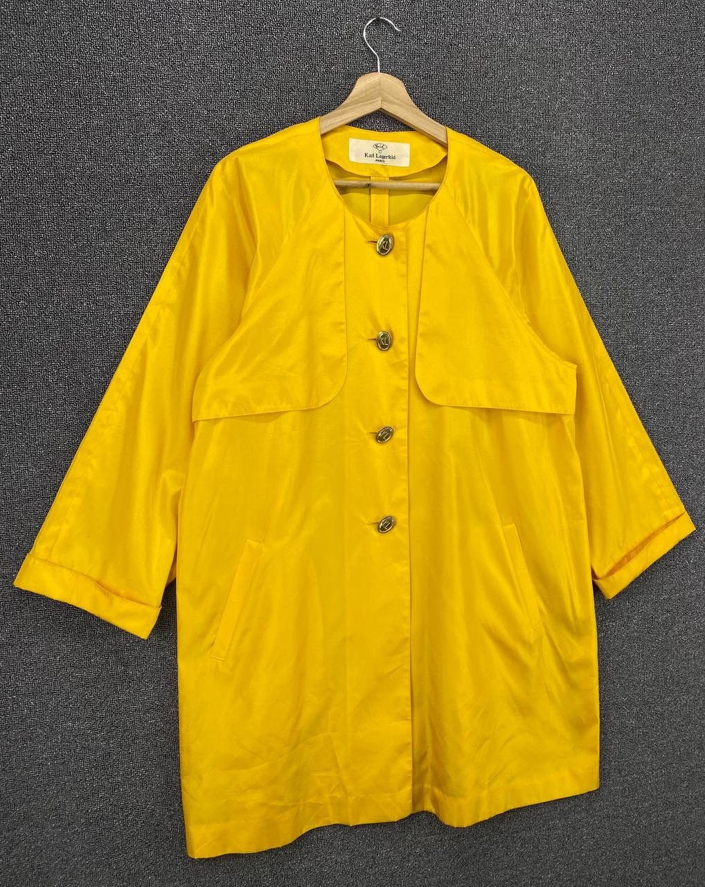 Karl Lagerfeld Vintage Karl Lagerfeld Button Up Nylon Coat Cardigan Jacket Size XS / US 0-2 / IT 36-38 - 2 Thumbnail