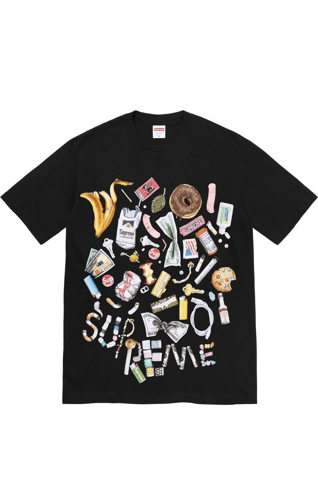 Streetwear × Supreme × Vintage Supreme Trash Tee Shirt Black SS23 