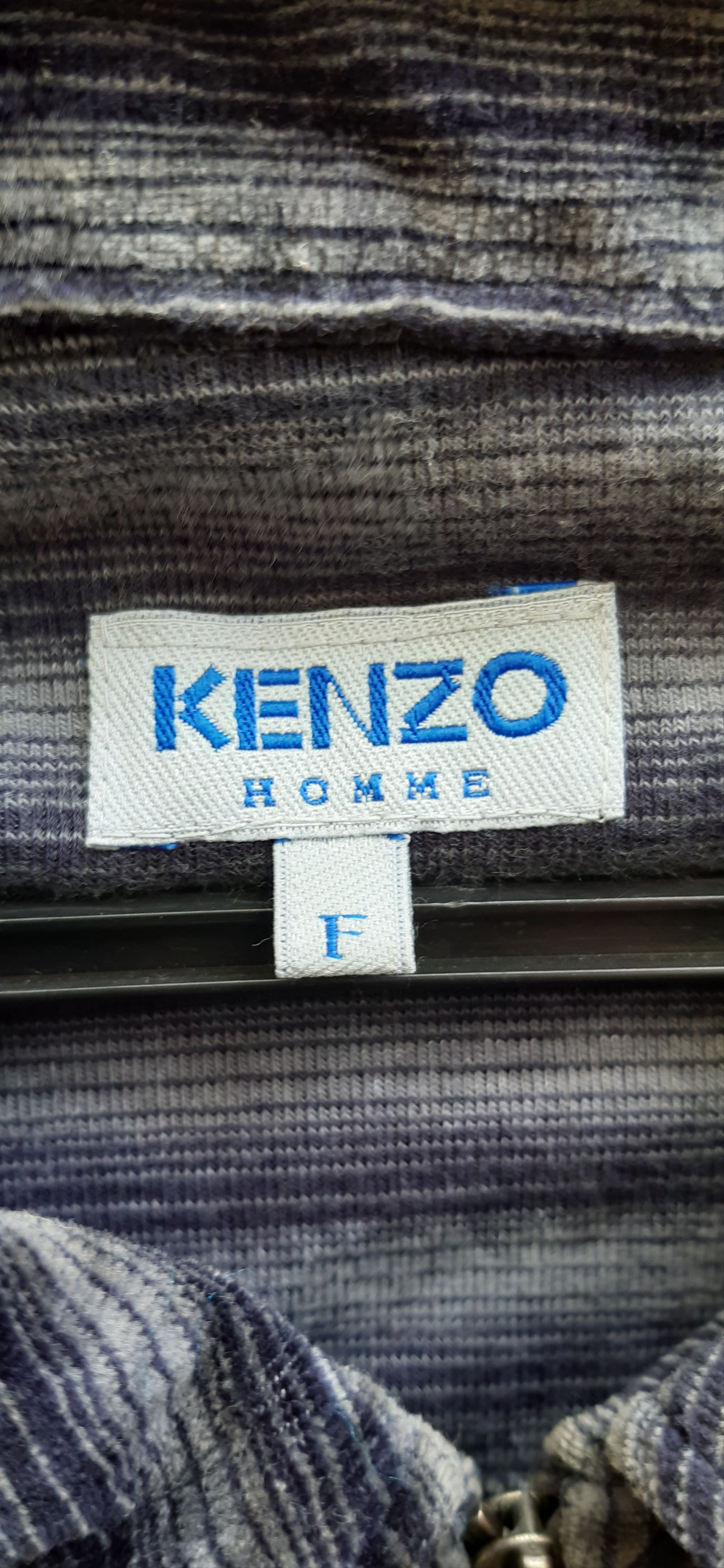 Kenzo Kenzo velvet half zipper long sleeves stripes shirt Size US L / EU 52-54 / 3 - 11 Thumbnail