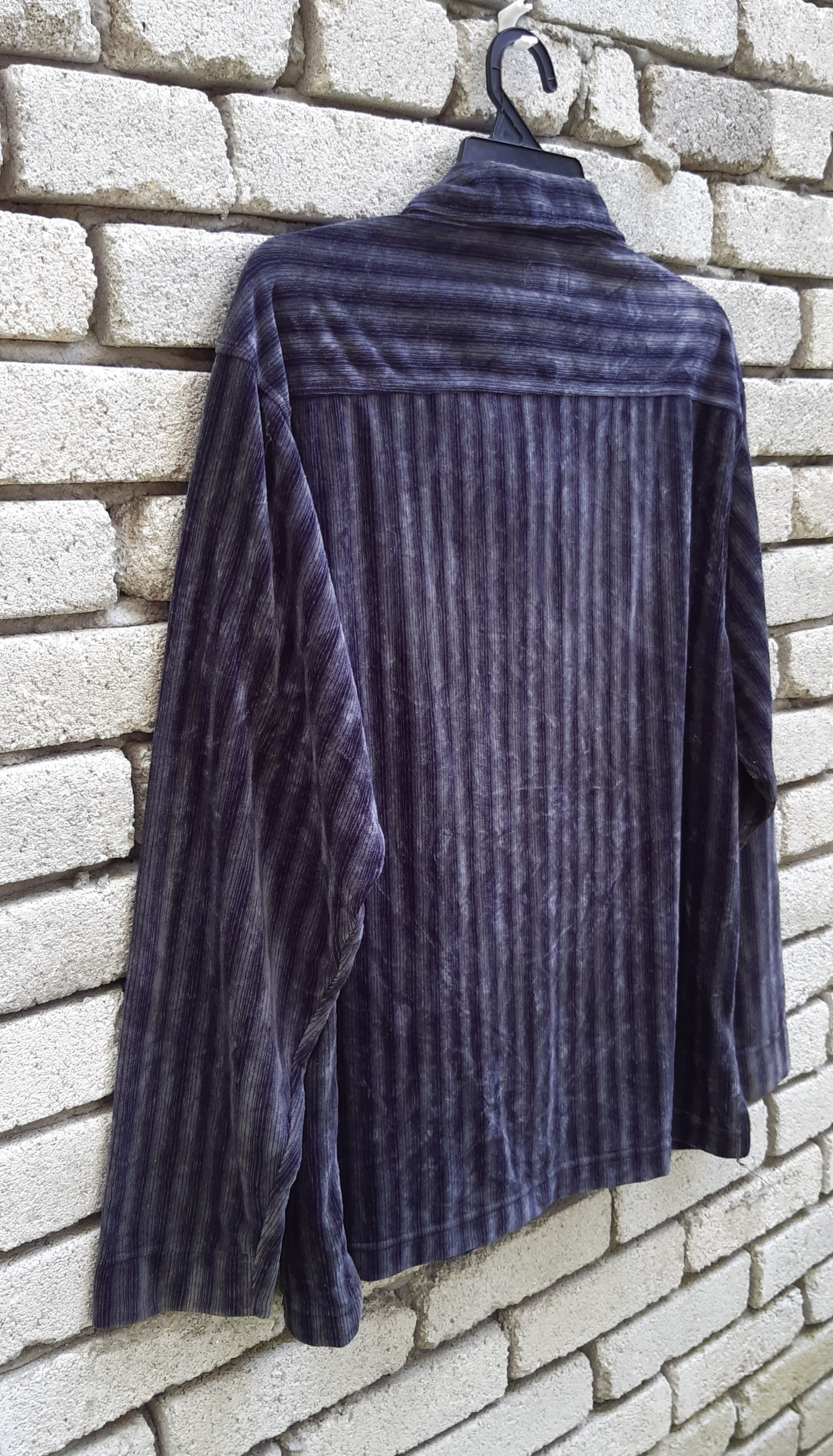 Kenzo Kenzo velvet half zipper long sleeves stripes shirt Size US L / EU 52-54 / 3 - 6 Thumbnail