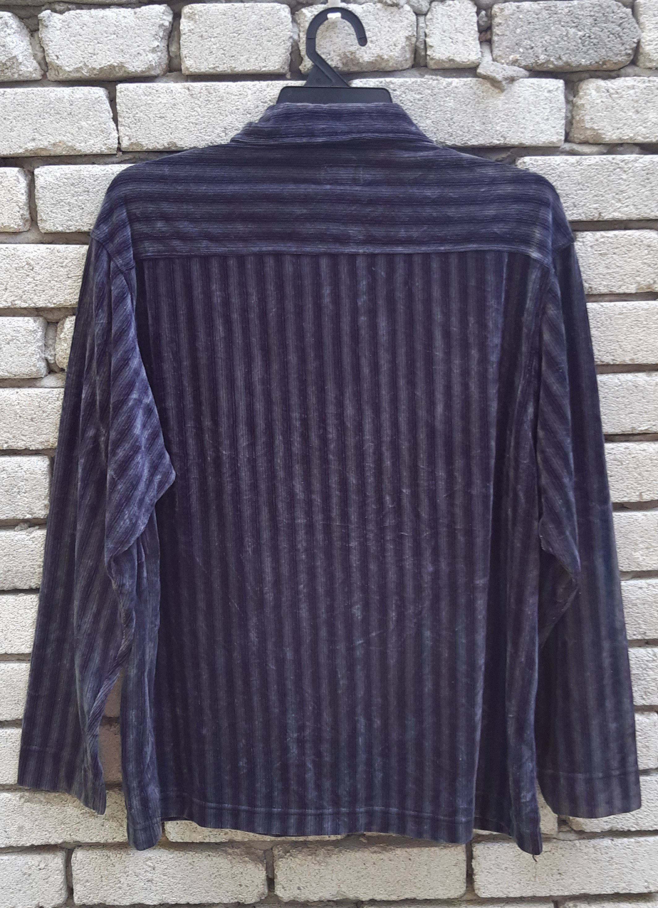 Kenzo Kenzo velvet half zipper long sleeves stripes shirt Size US L / EU 52-54 / 3 - 5 Thumbnail