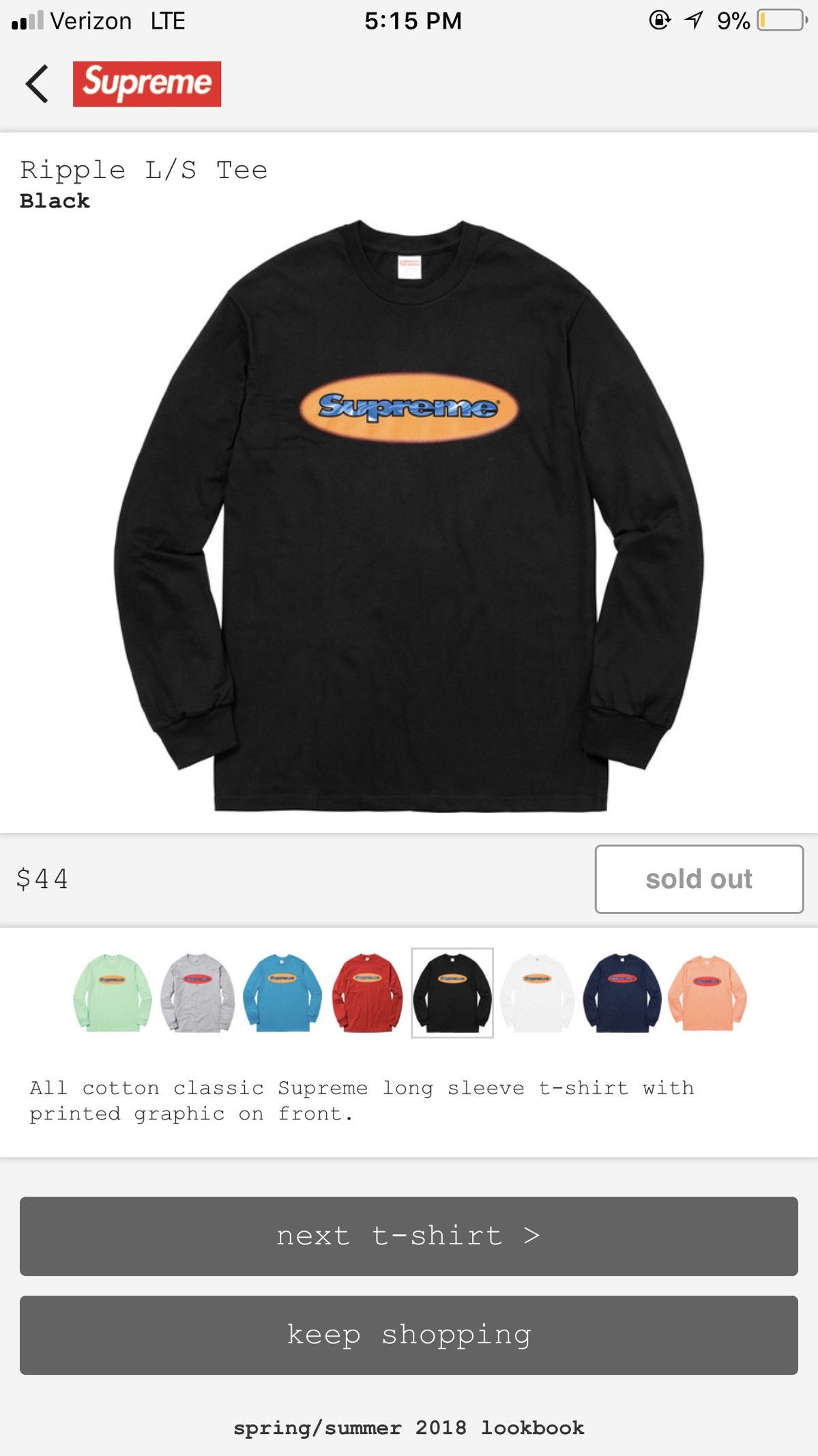 supreme ripple long sleeve