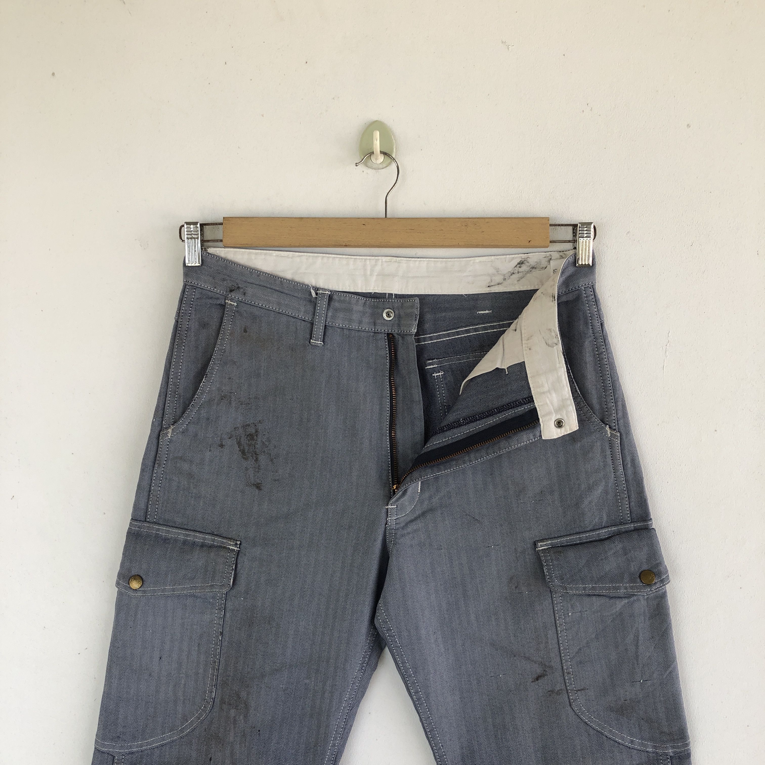 Japanese Brand × Vintage Vintage Japanese Cargo Pants Multi Pocket Bondage Trousers Size US 34 / EU 50 - 9 Thumbnail