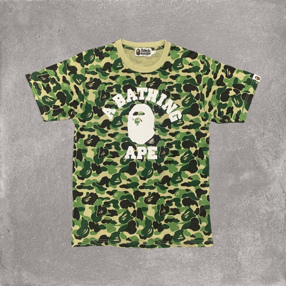 Bape BAPE ABC Green Camo A Bathing Ape Small Green College Tee | Grailed