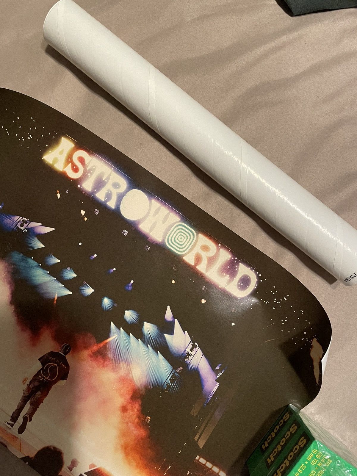 Travis Scott RARE Travis Scott X Rayscorruptedmind Astroworld poster Size ONE SIZE - 5 Thumbnail