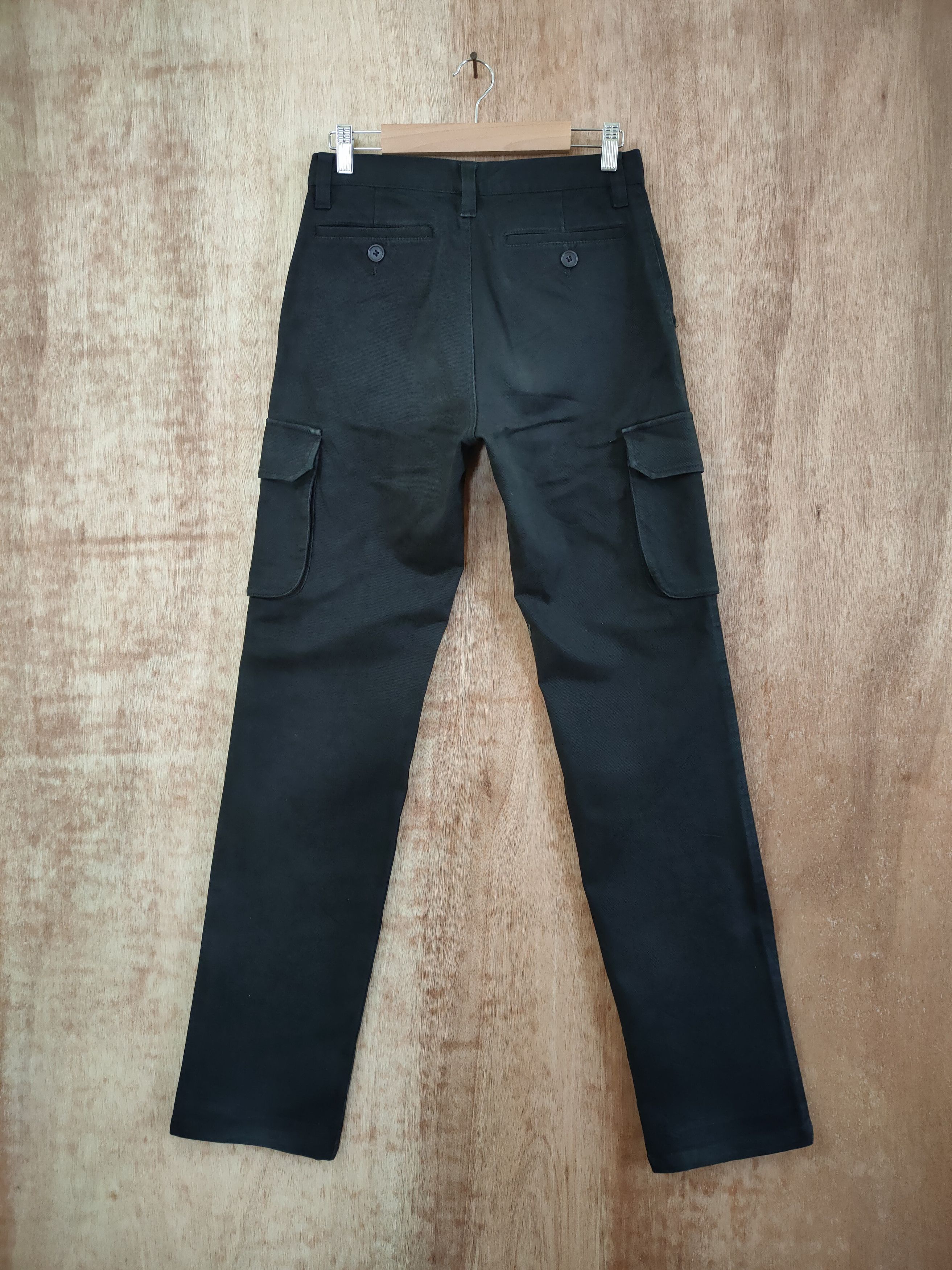 Japanese Brand DOMON FADED BLACK CARGO PANTS Size US 26 / EU 42 - 2 Thumbnail