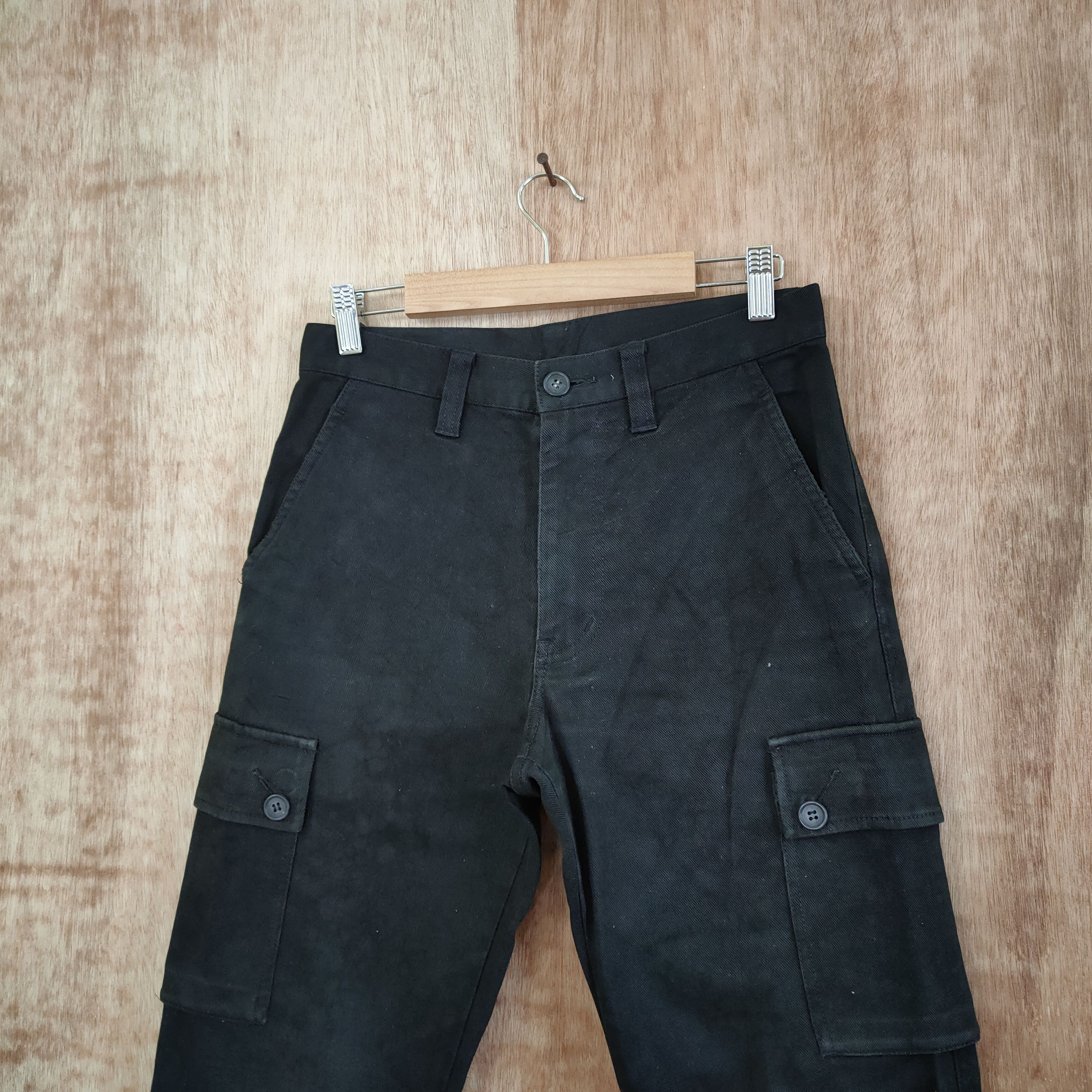 Japanese Brand DOMON FADED BLACK CARGO PANTS Size US 26 / EU 42 - 16 Thumbnail