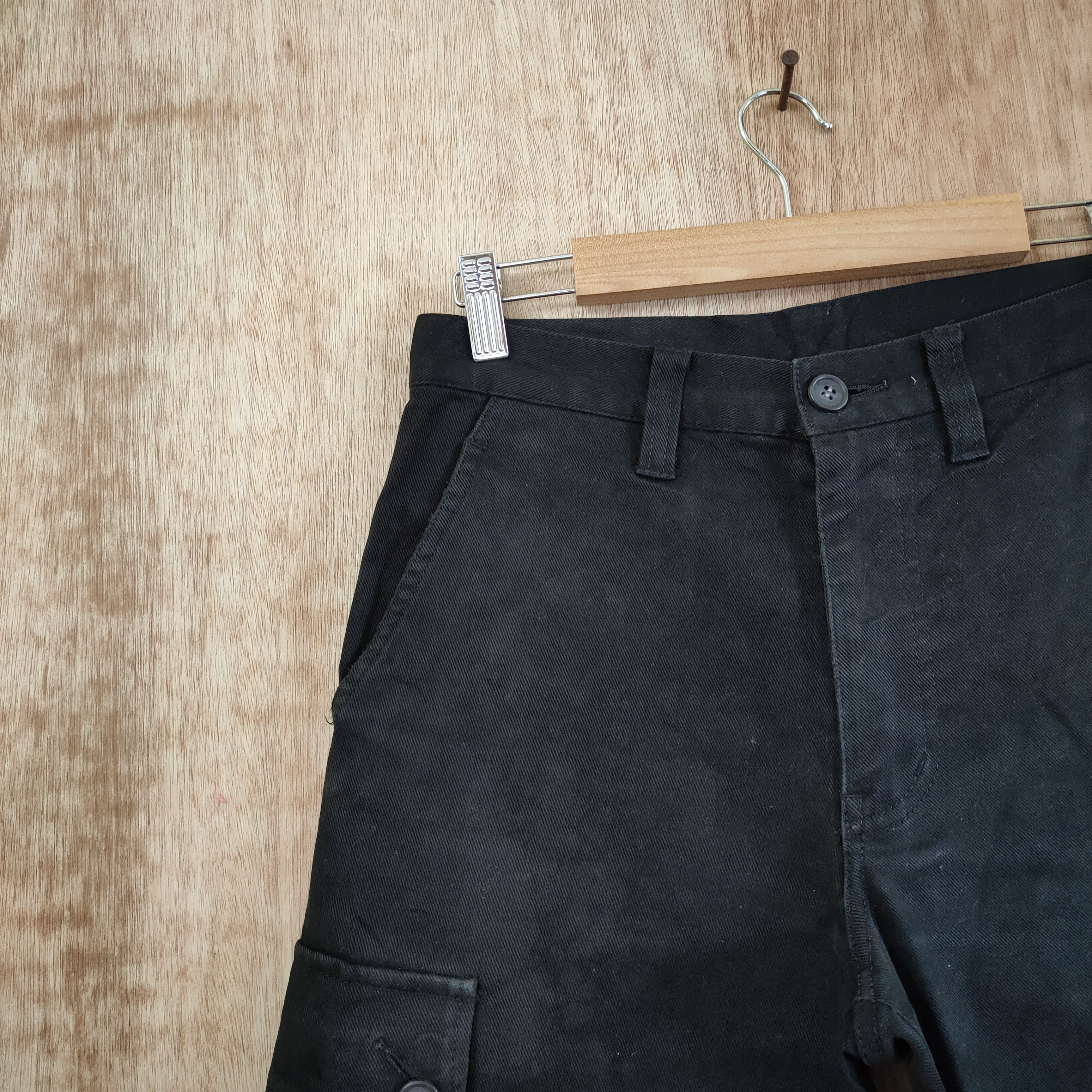 Japanese Brand DOMON FADED BLACK CARGO PANTS Size US 26 / EU 42 - 10 Thumbnail