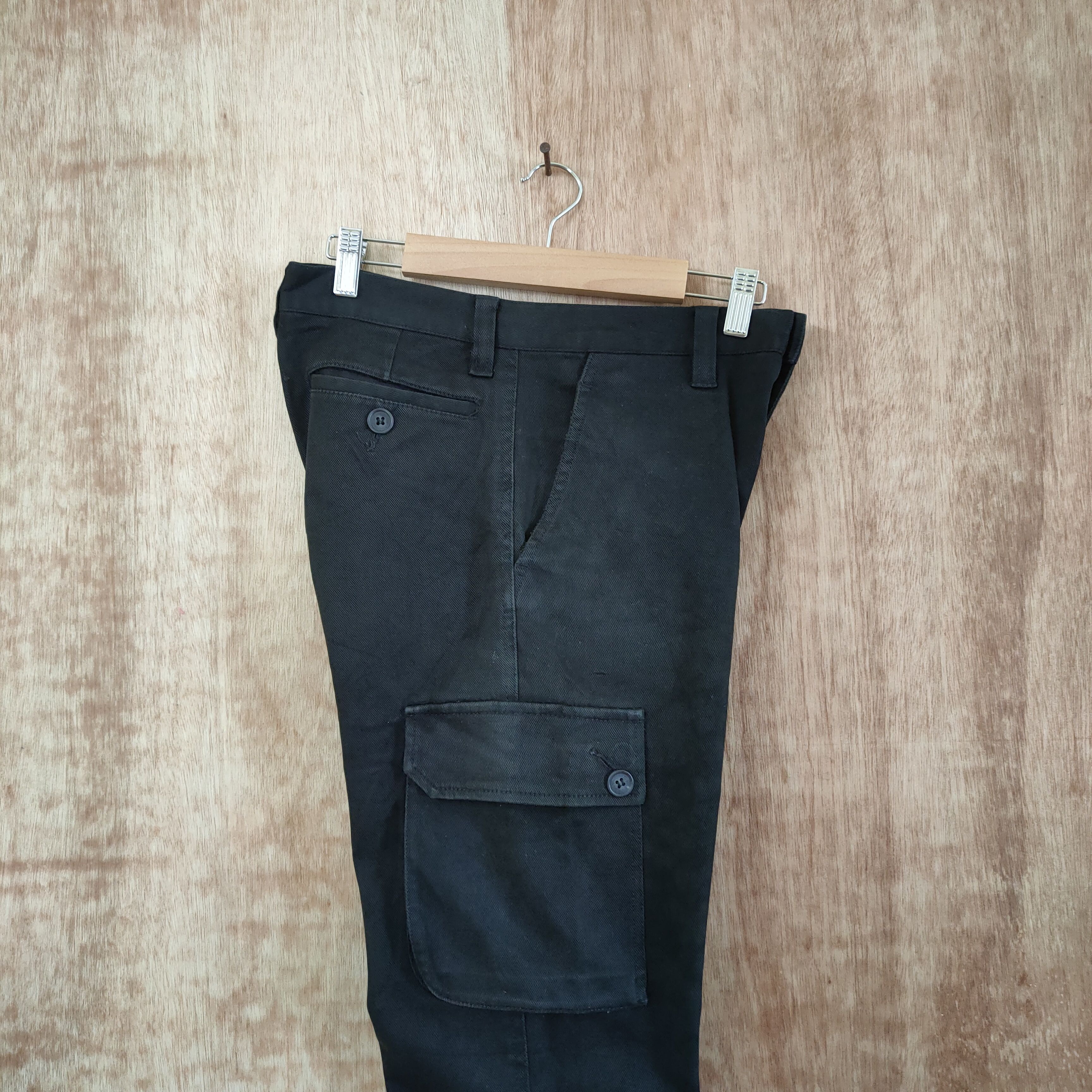 Japanese Brand DOMON FADED BLACK CARGO PANTS Size US 26 / EU 42 - 8 Thumbnail