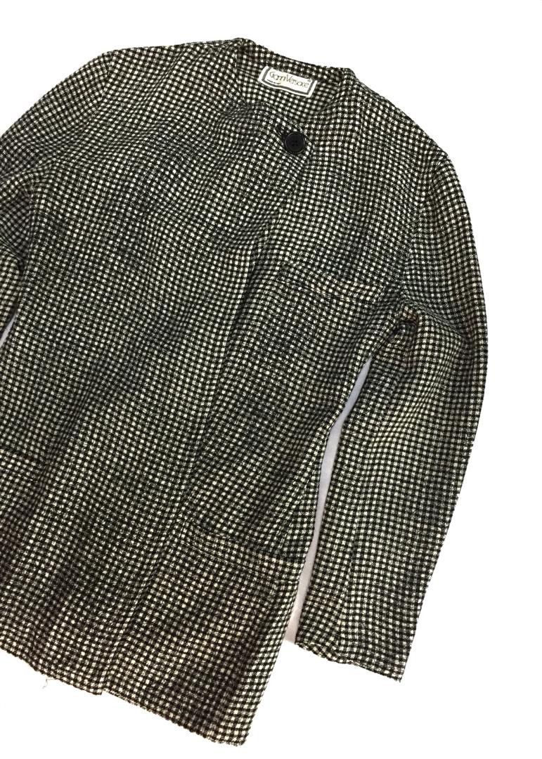 Versace GIANNI VERSACE WOOL PLAID JACKET Size S / US 4 / IT 40 - 3 Thumbnail