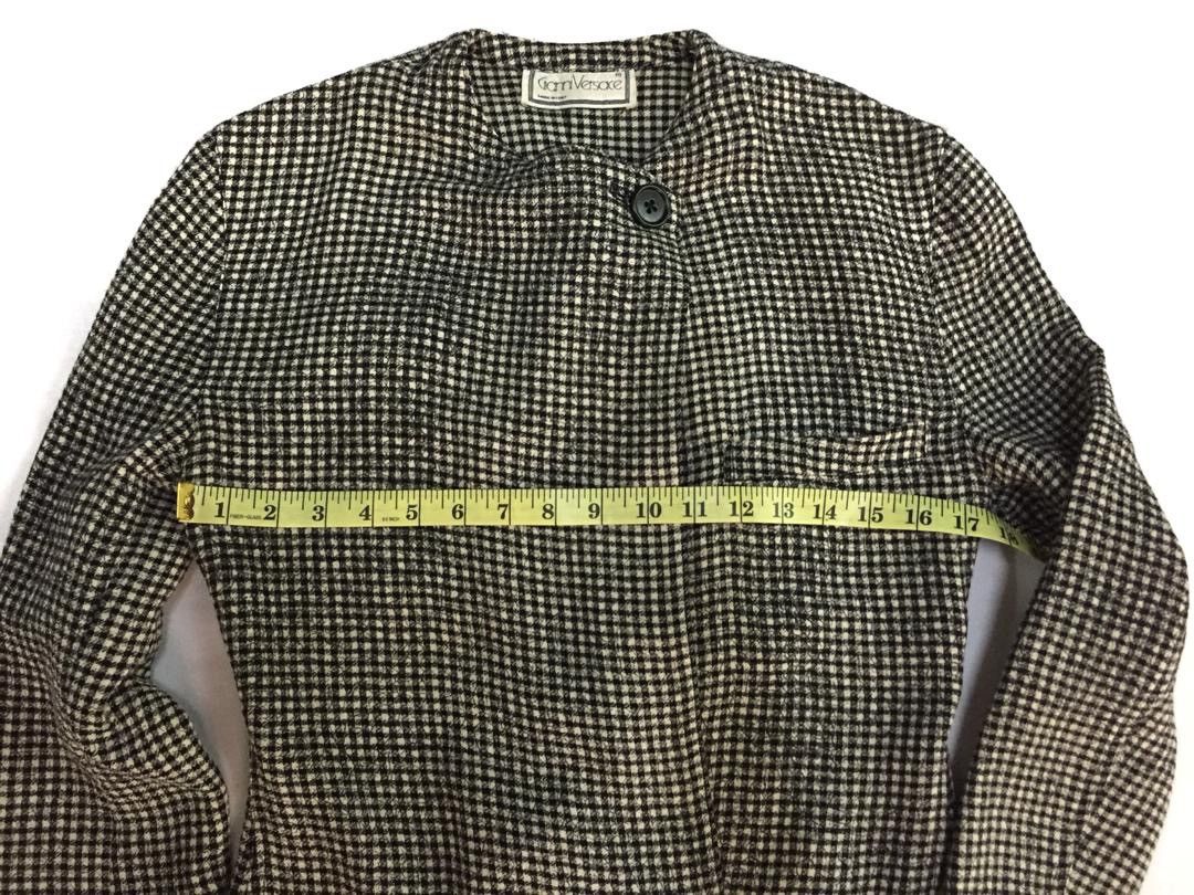 Versace GIANNI VERSACE WOOL PLAID JACKET Size S / US 4 / IT 40 - 10 Thumbnail