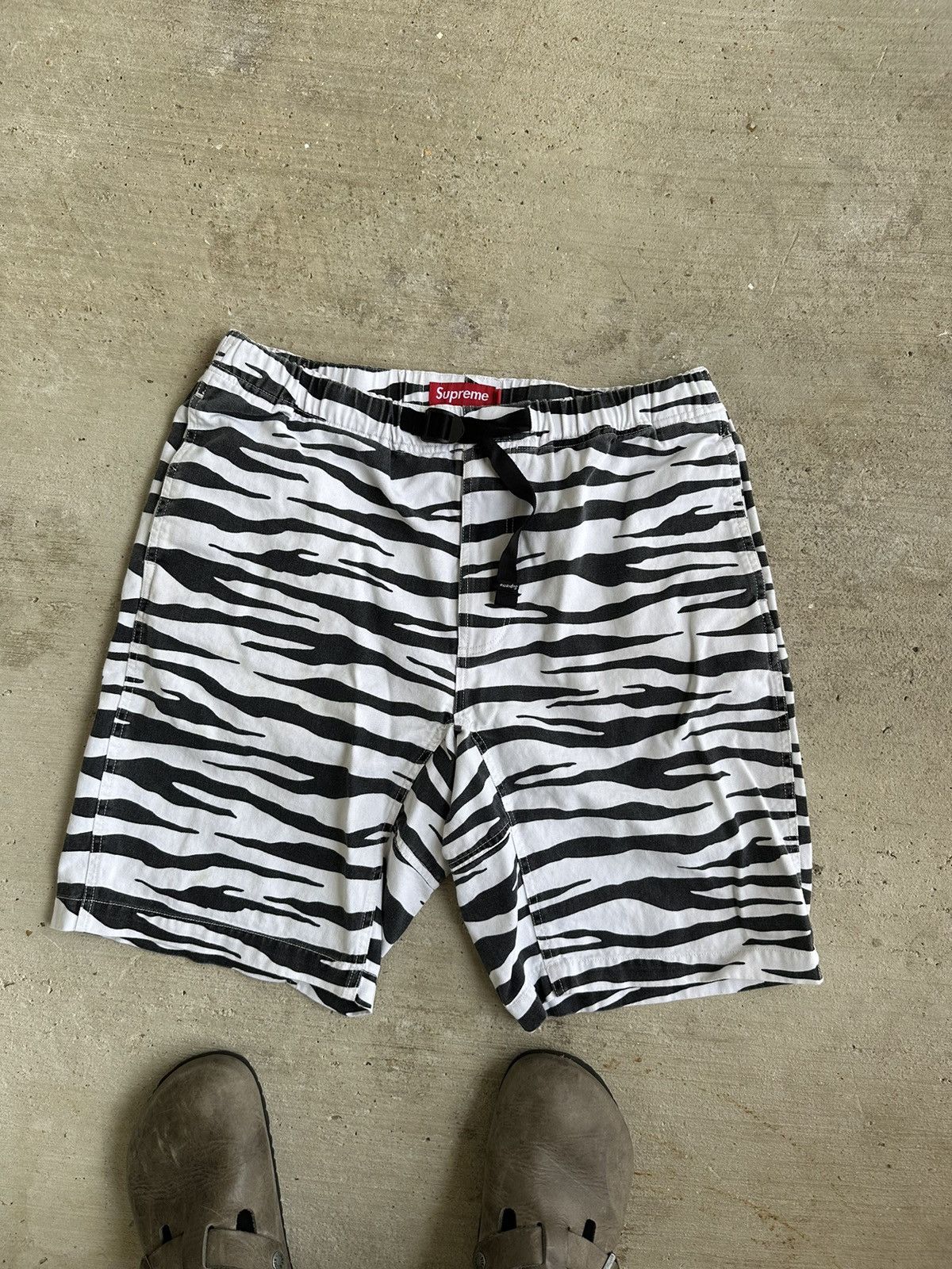 Supreme Block Print cheapest Belted Shorts Size 32 SS14