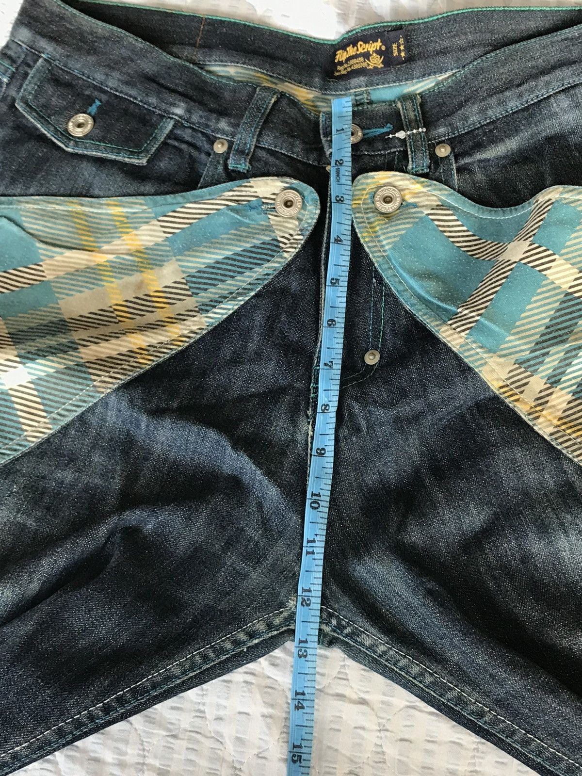 Hypebeast (A186). FLIP THE SCRIPT JAPANESE DENIM Size US 34 / EU 50 - 11 Thumbnail