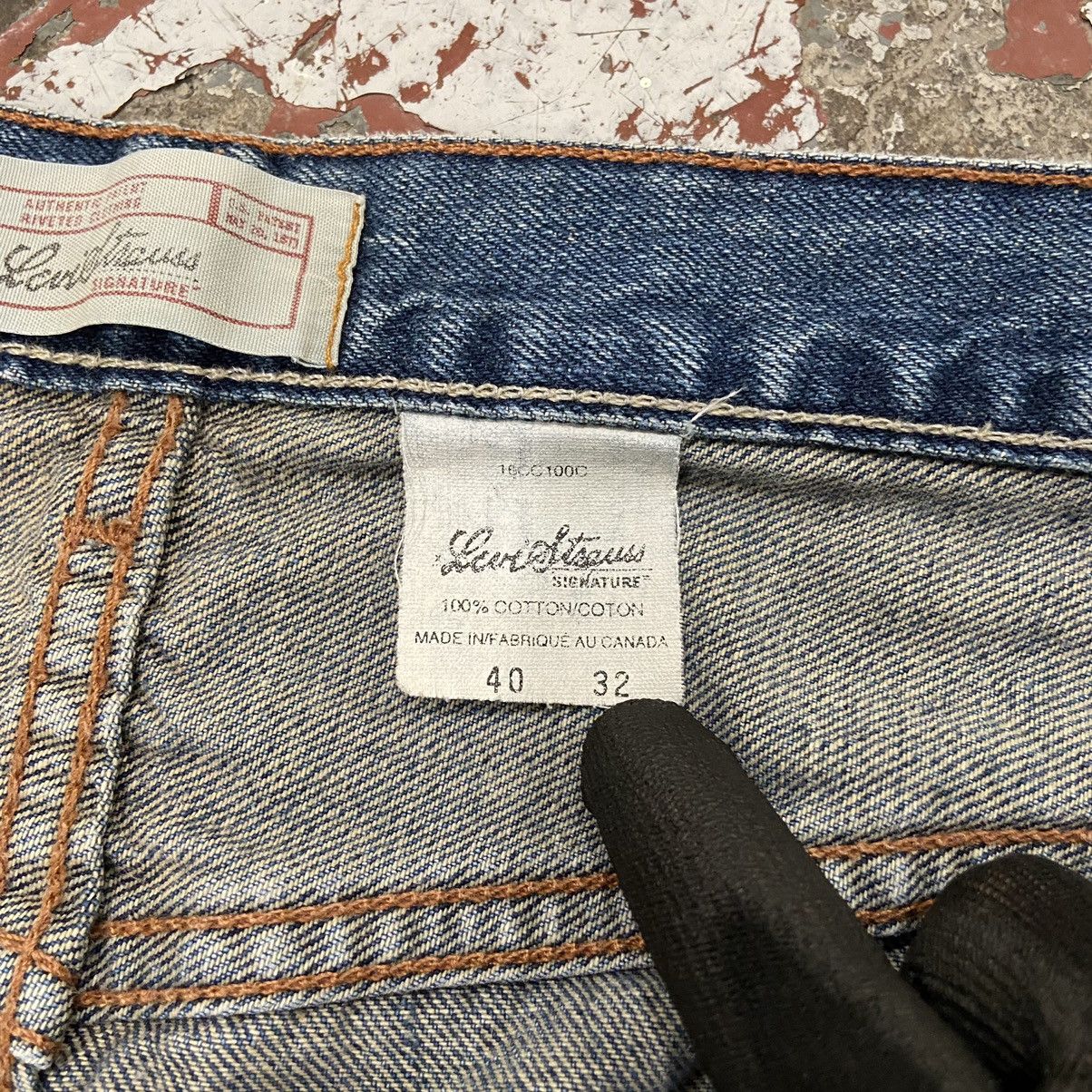 Levi's × Vintage Vintage 1990s Levi's Blue Baggy Jhorts Size US 39 - 4 Thumbnail