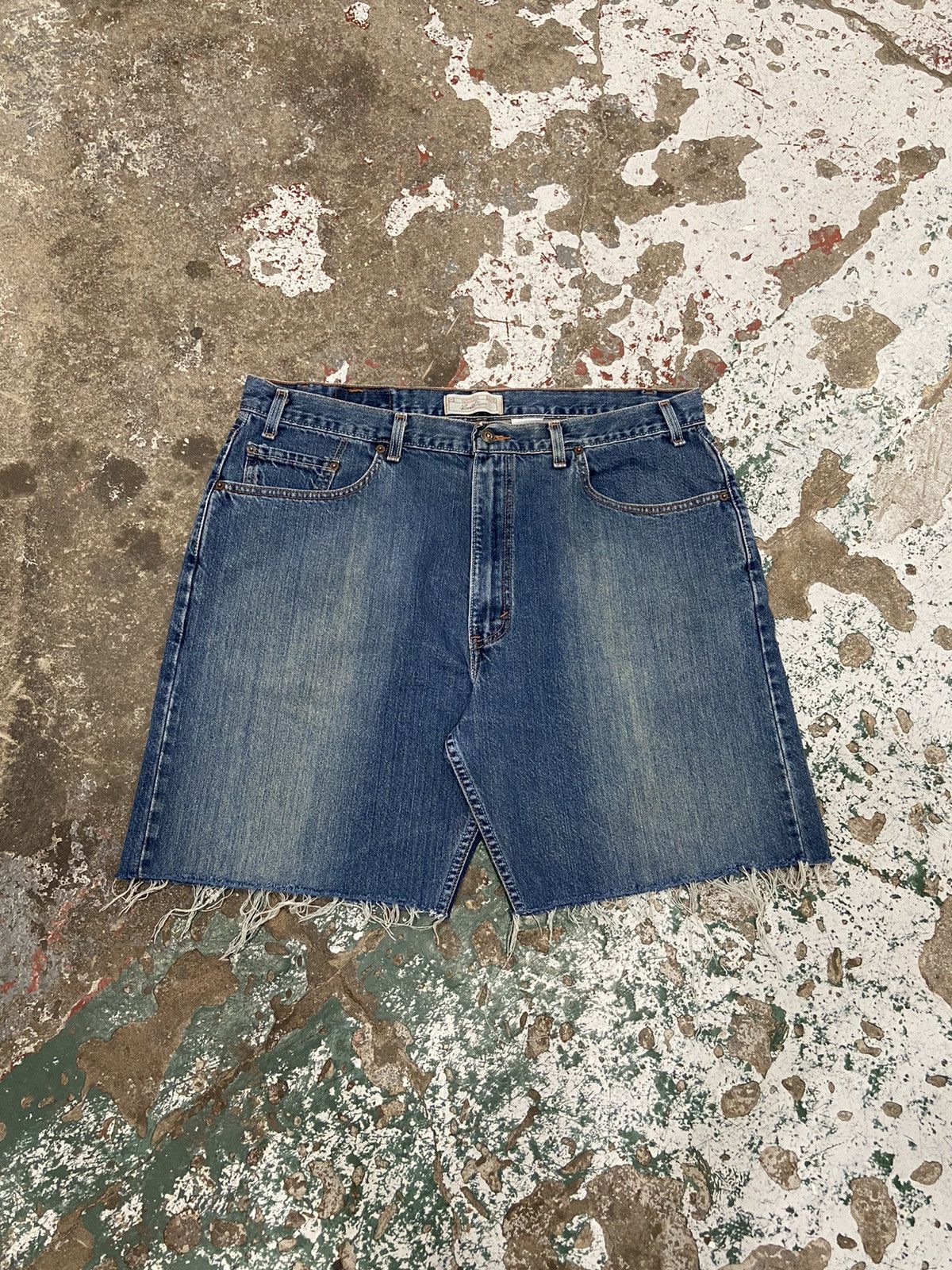 Levi's × Vintage Vintage 1990s Levi's Blue Baggy Jhorts Size US 39 - 1 Thumbnail
