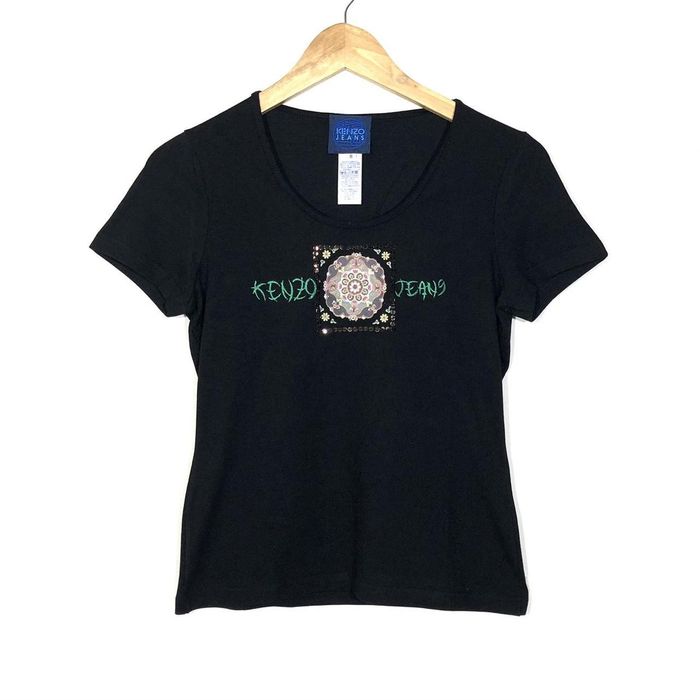 Kenzo Top Tee Stretch Cyber y2k Vintage 90 2000 s Kenzo Jeans