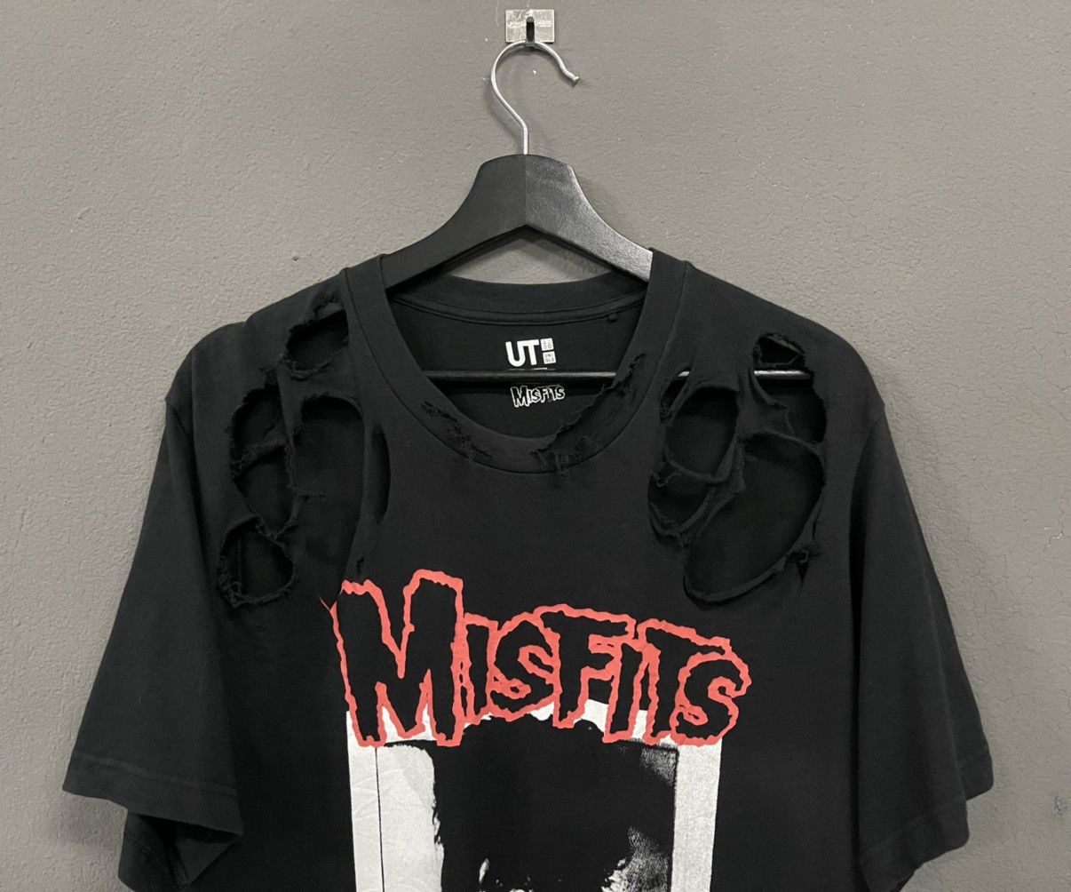 Band Tees Misfits Thrashed / Distressed shirt Size US L / EU 52-54 / 3 - 3 Thumbnail