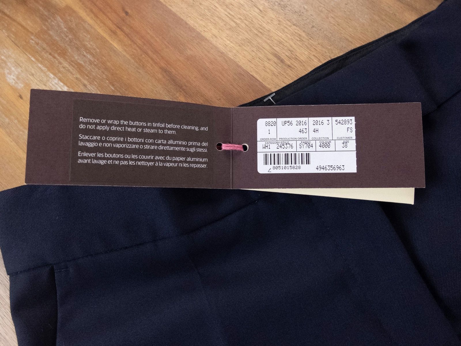 Stella McCartney STELLA MCCARTNEY navy blue wool pants trousers 38 2 4 Size 26" / US 2 / IT 38 - 3 Thumbnail