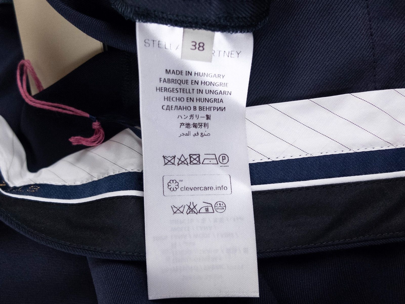 Stella McCartney STELLA MCCARTNEY navy blue wool pants trousers 38 2 4 Size 26" / US 2 / IT 38 - 6 Thumbnail