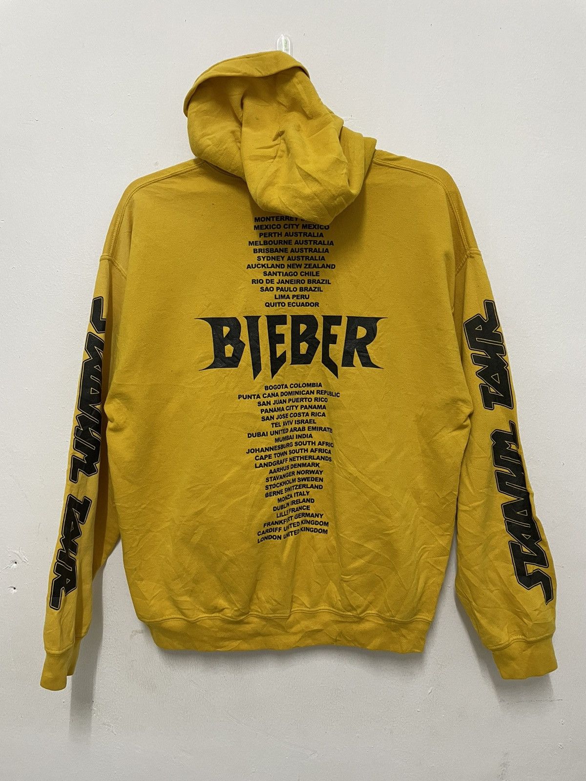Justin Bieber Justin Bieber Justice Tour Hoodie Red Size XL Grailed