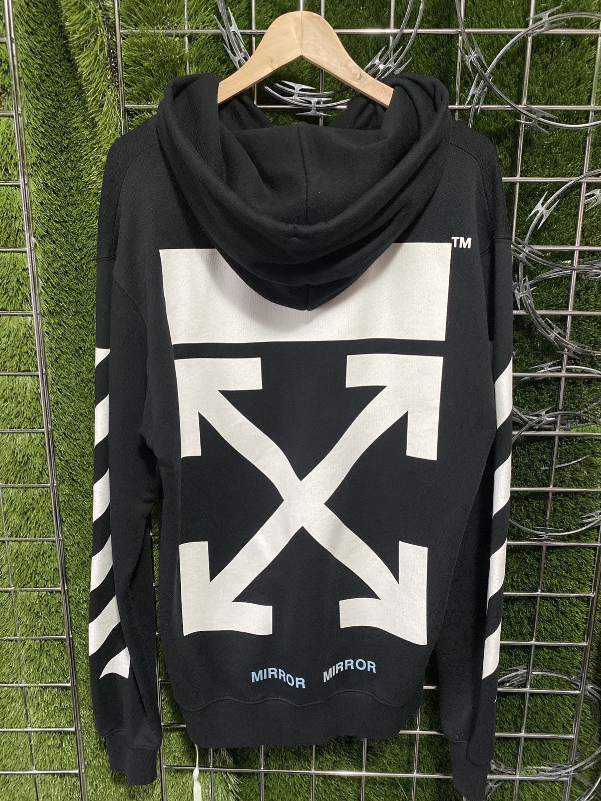 Off-White Off-White Caravaggio Black Pink Tape Hoodie Size US M / EU 48-50 / 2 - 2 Thumbnail