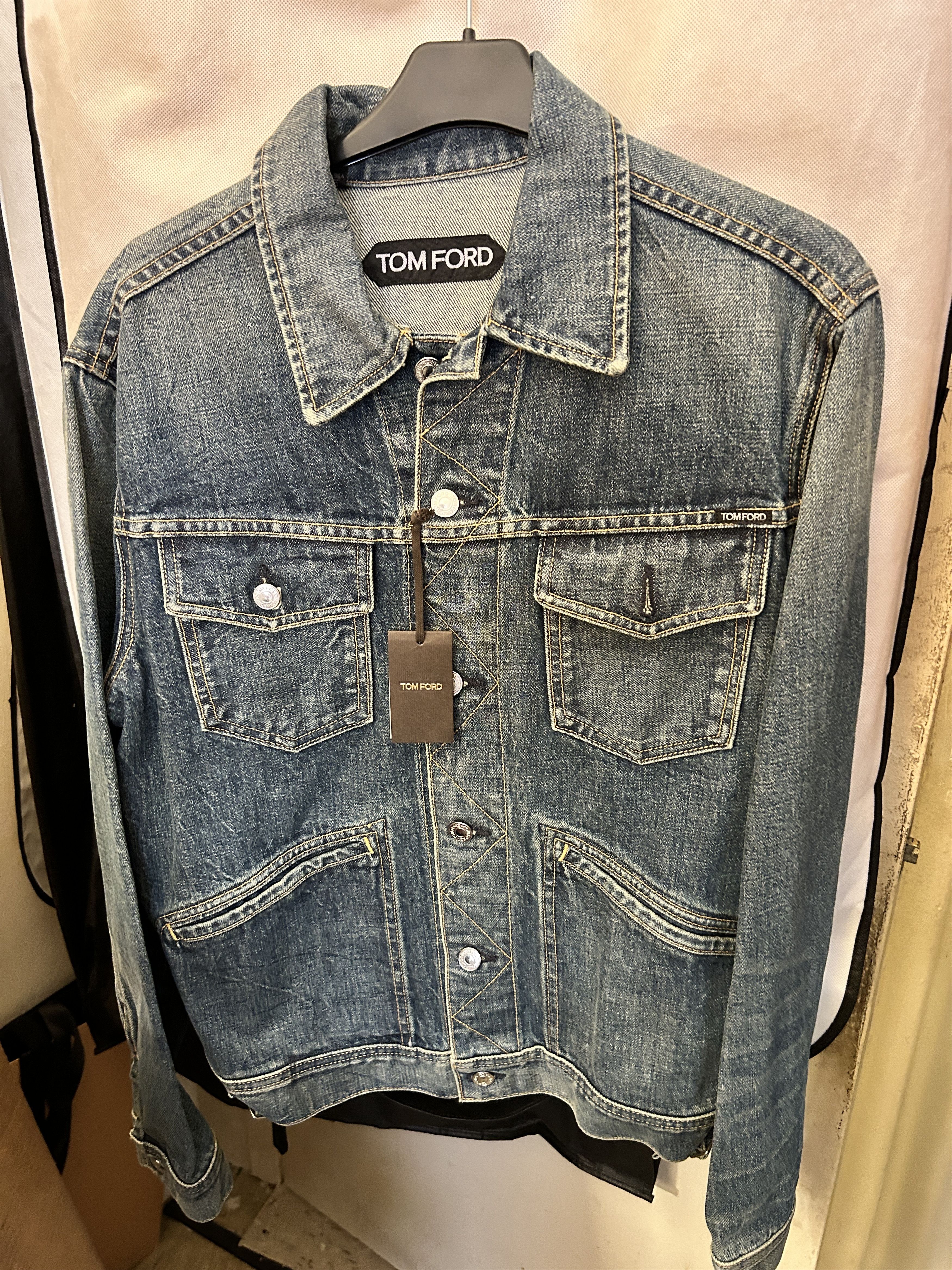 Tom Ford tom ford washed denim jacket blue selvedge Size US M / EU 48-50 / 2 - 1 Thumbnail