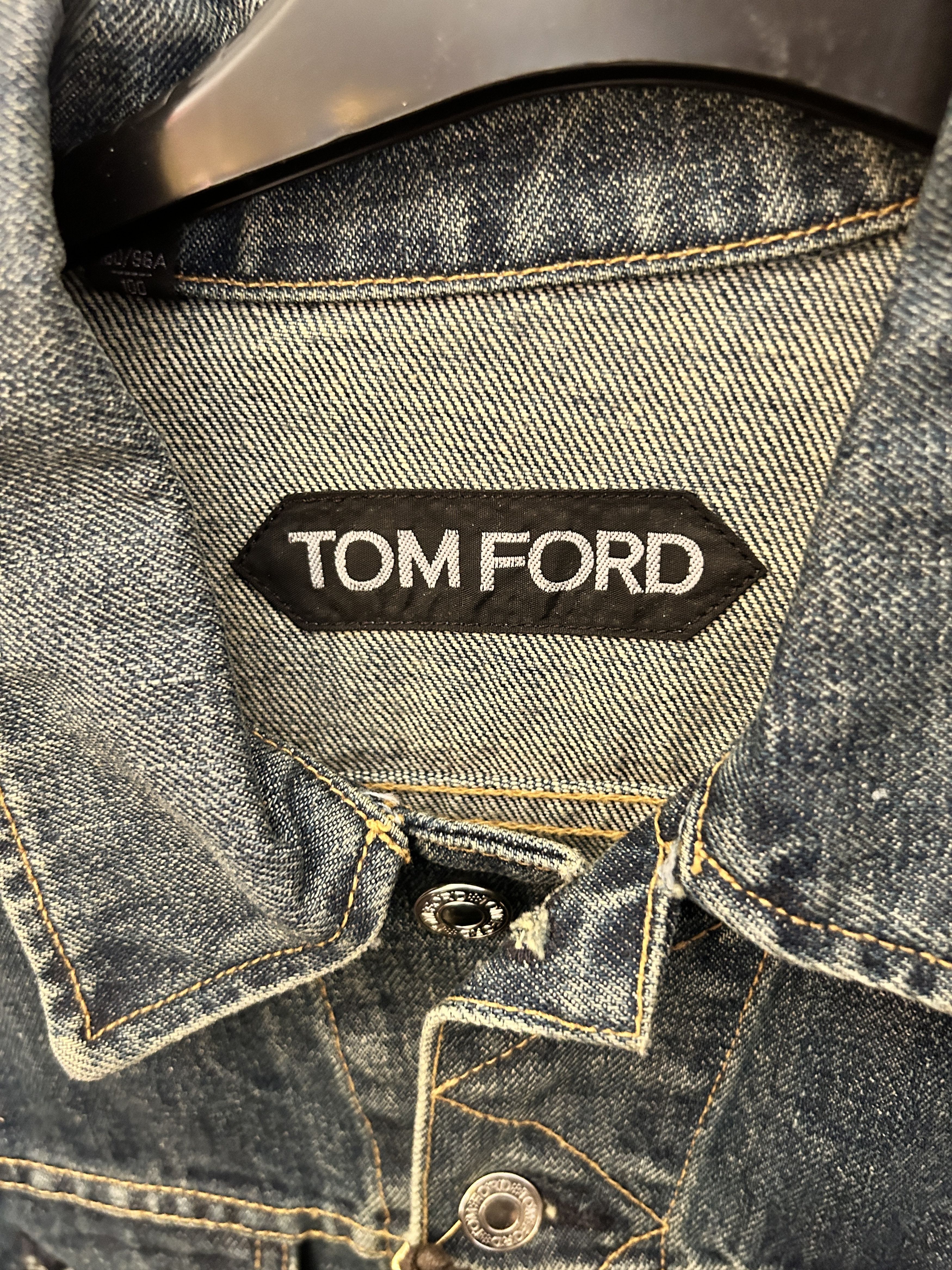 Tom Ford tom ford washed denim jacket blue selvedge Size US M / EU 48-50 / 2 - 2 Thumbnail