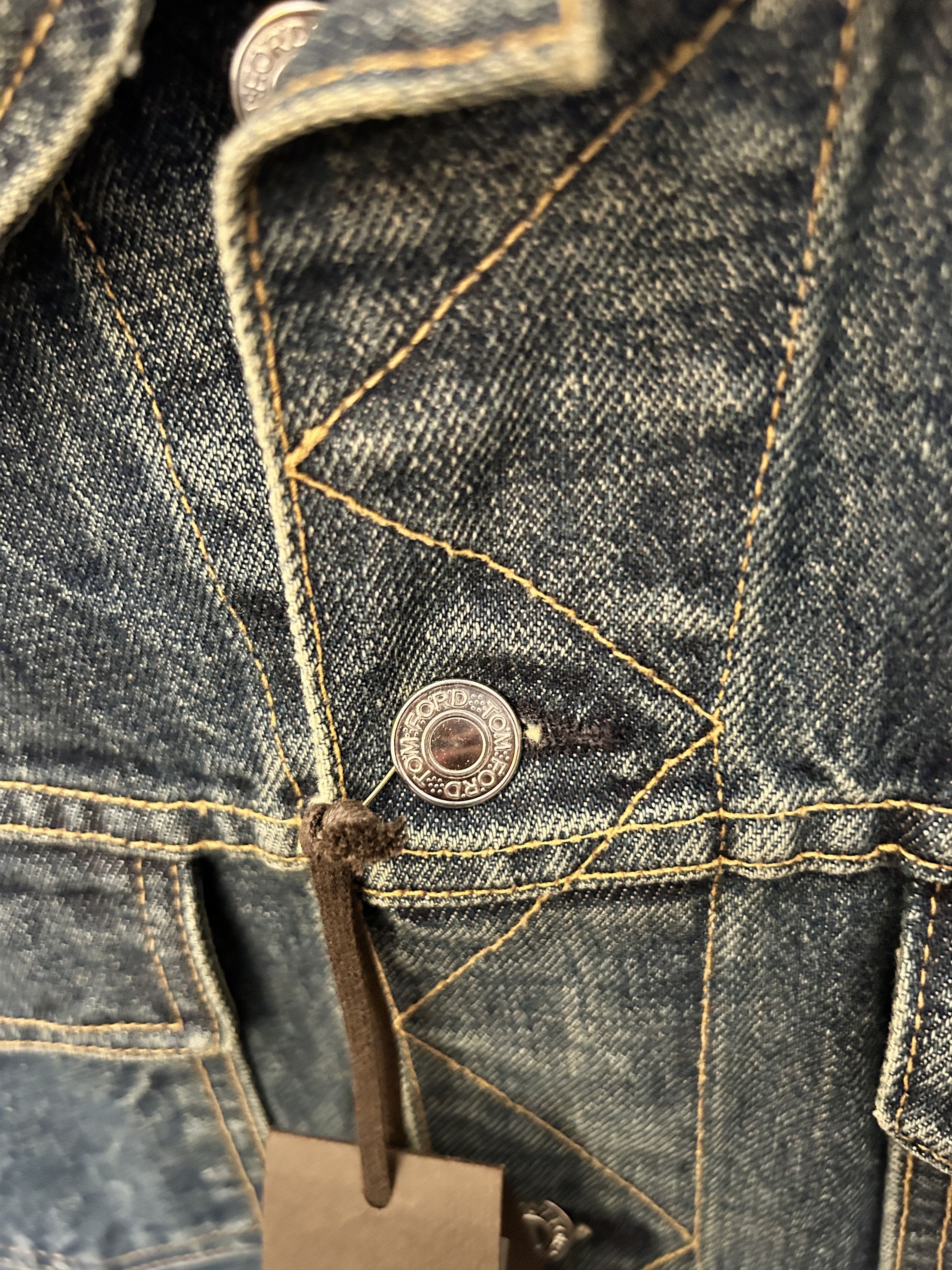 tom ford washed denim jacket blue selvedge