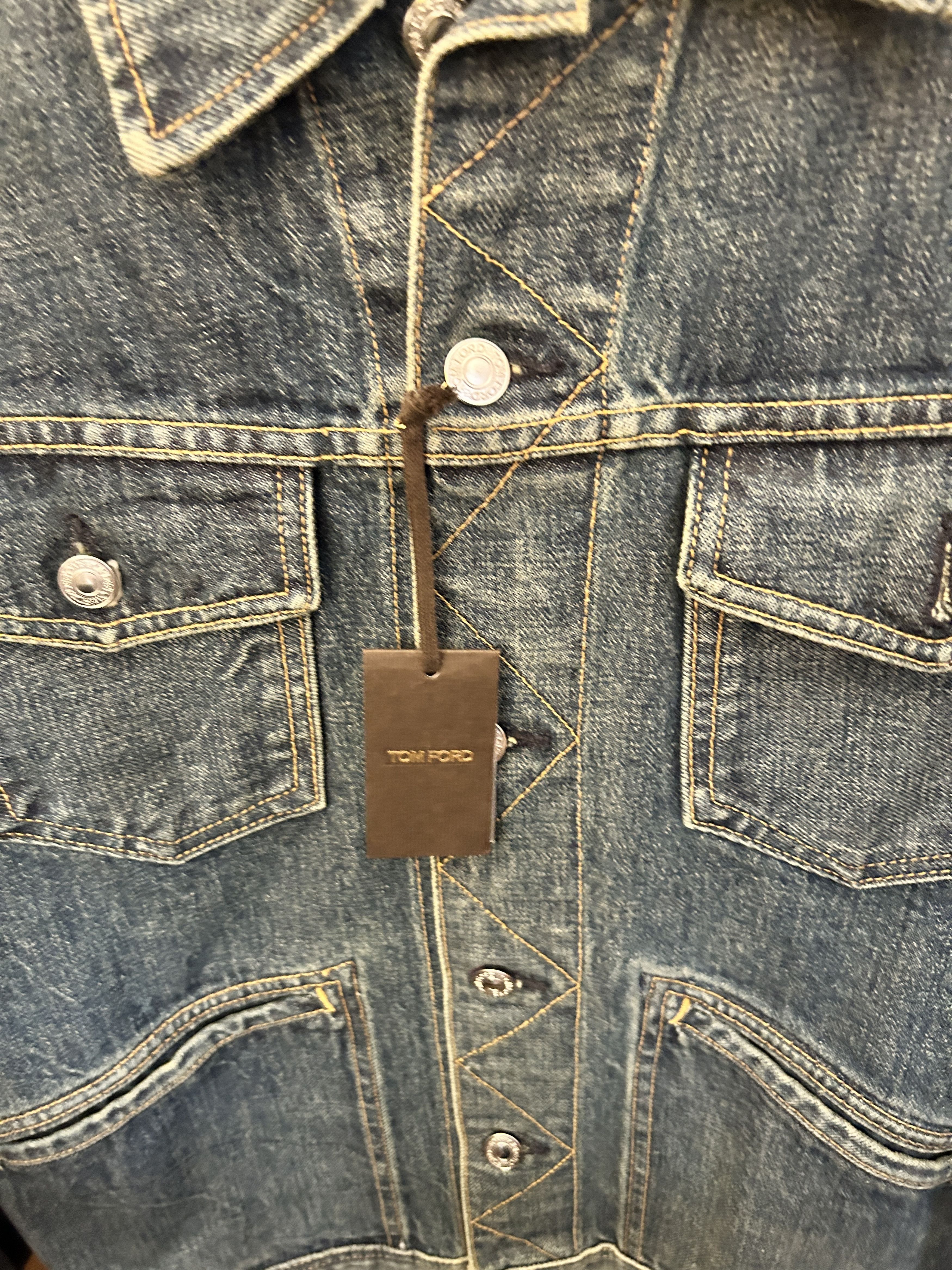 Tom Ford tom ford washed denim jacket blue selvedge Size US M / EU 48-50 / 2 - 3 Thumbnail