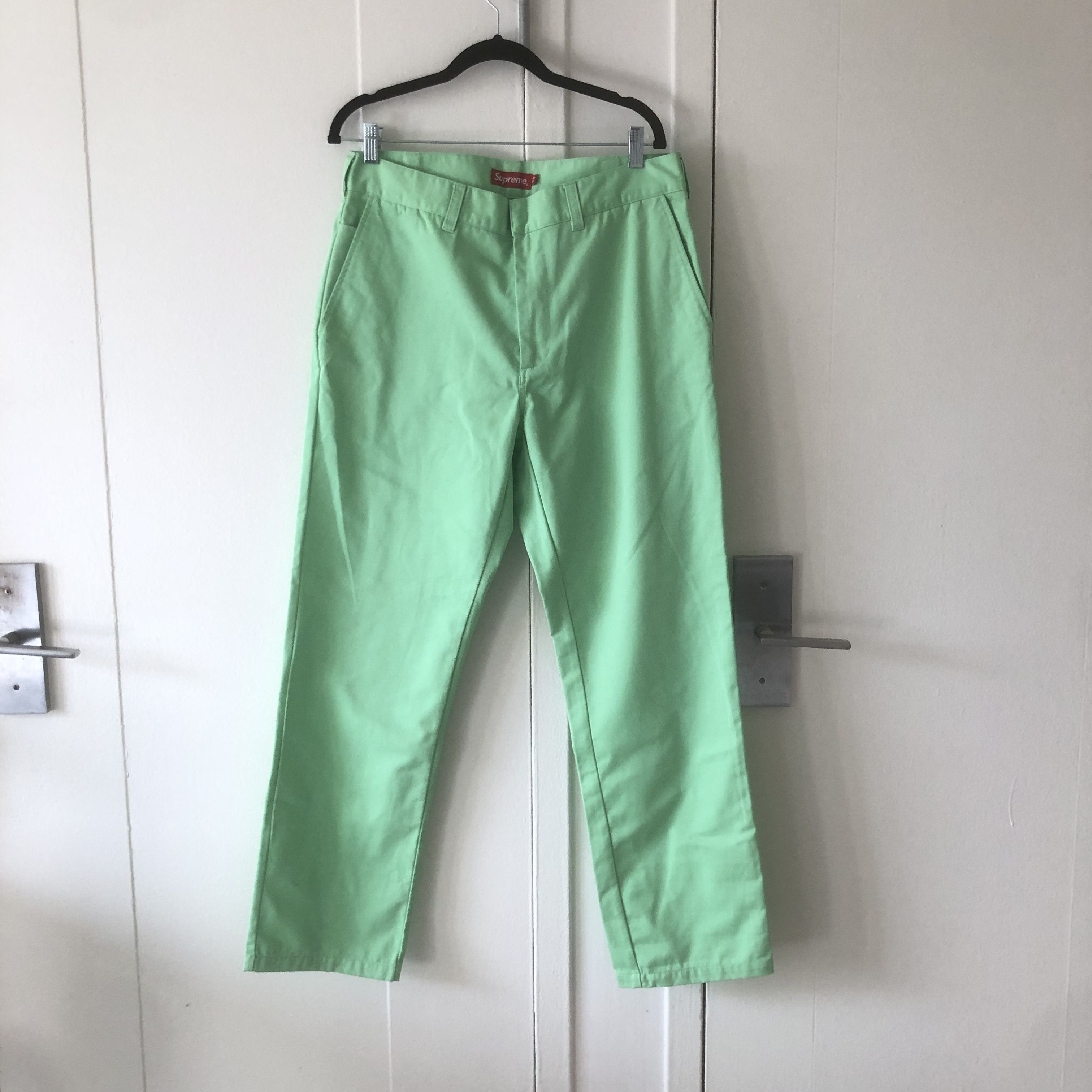 image of Supreme Work Pants in Green, Men's (Size 34)