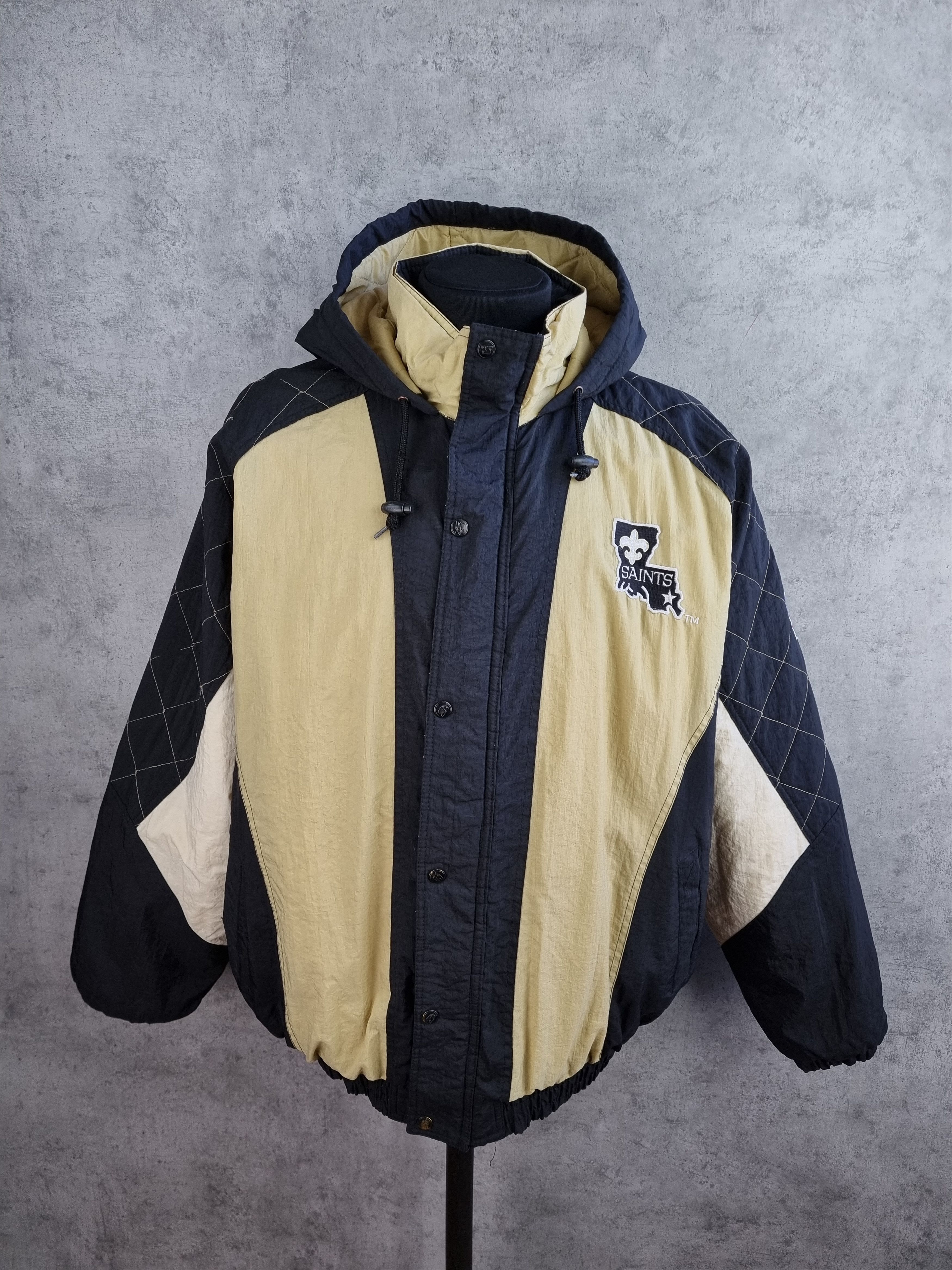 NFL × Vintage VTG NFL New Orleans Saints Bomber Jacket Size US XL / EU 56 / 4 - 4 Thumbnail