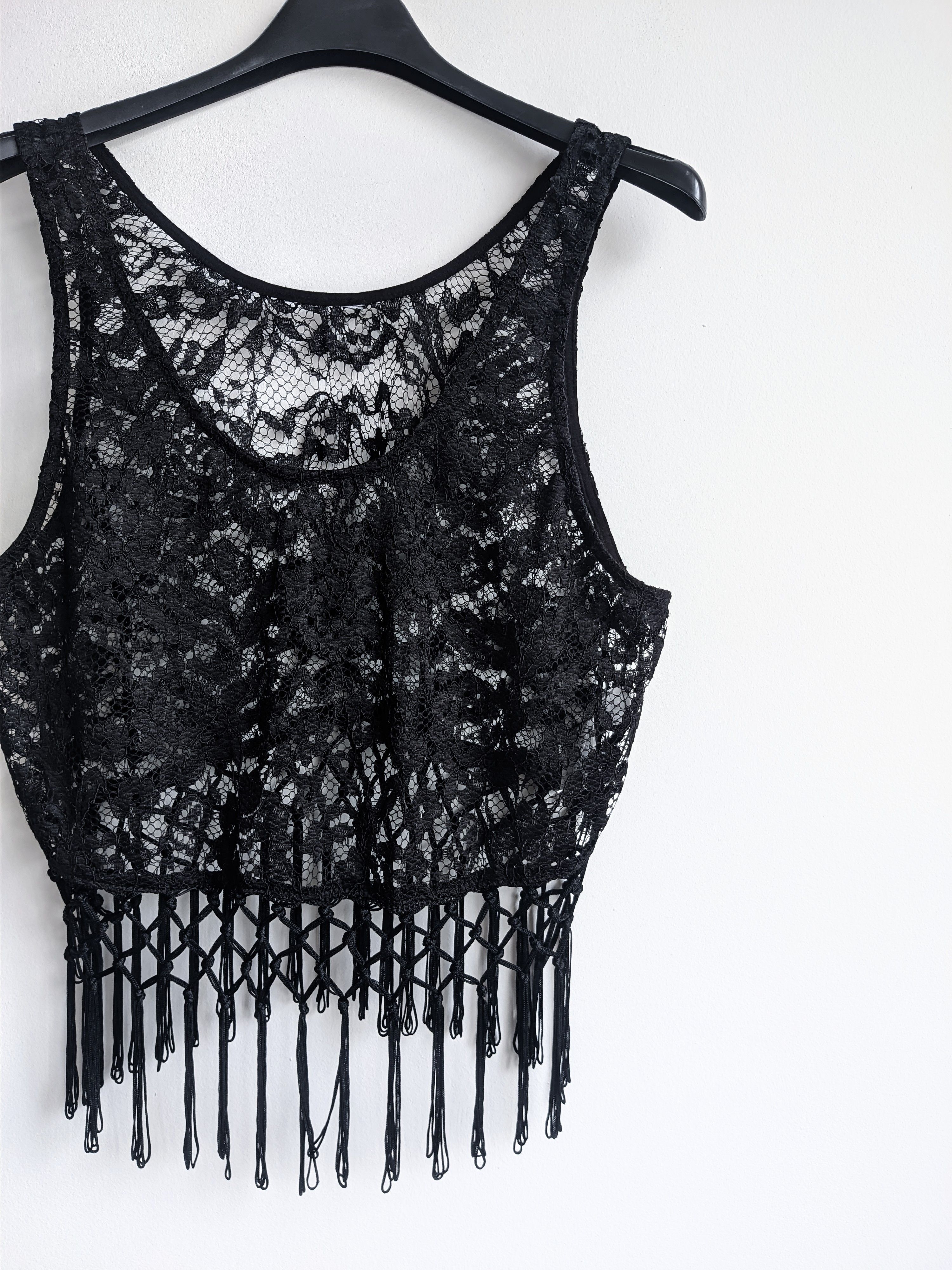 Vintage Vintage mesh tank top gothic y2k Size M / US 6-8 / IT 42-44 - 4 Thumbnail
