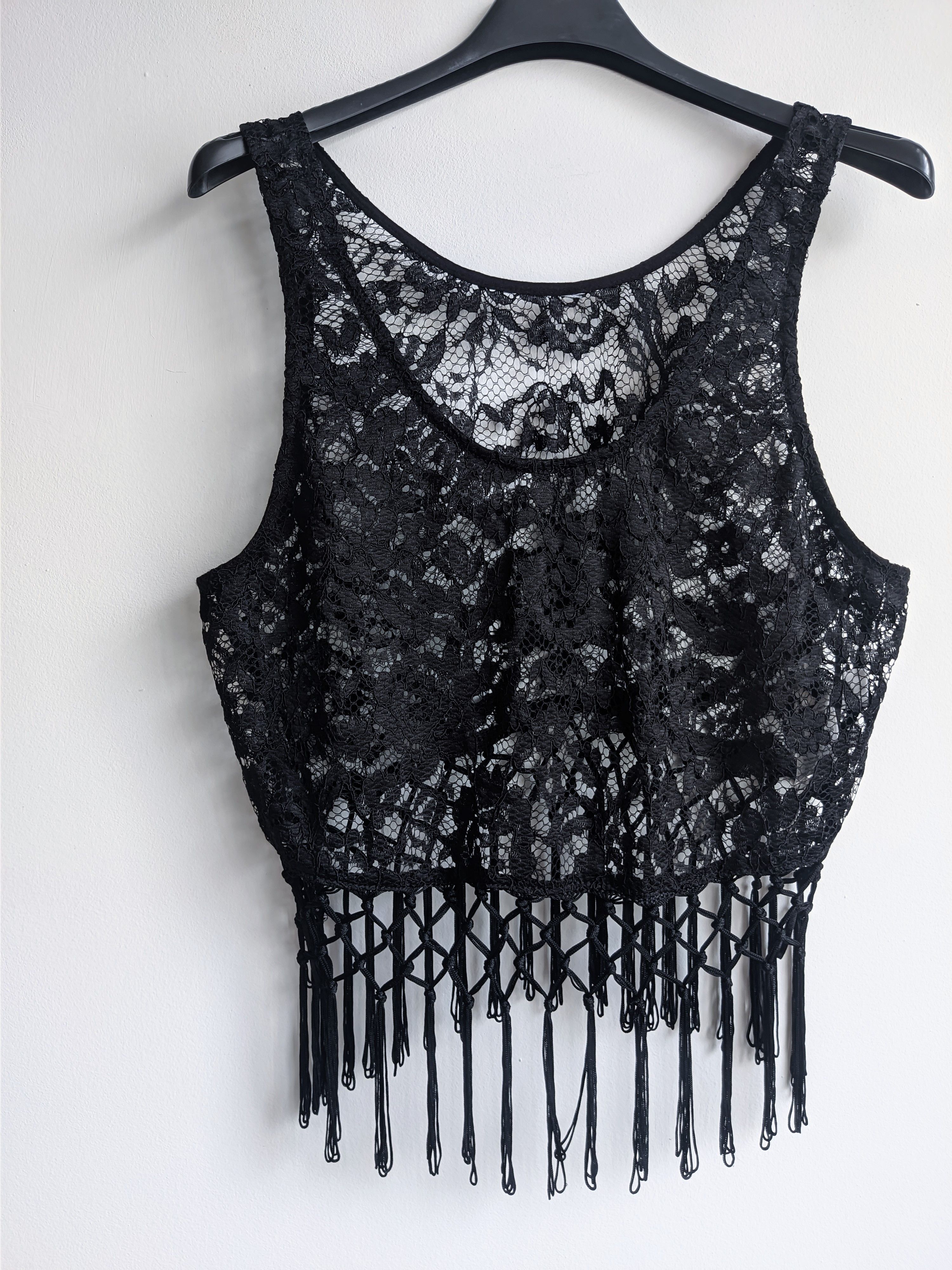 Vintage Vintage mesh tank top gothic y2k Size M / US 6-8 / IT 42-44 - 3 Thumbnail