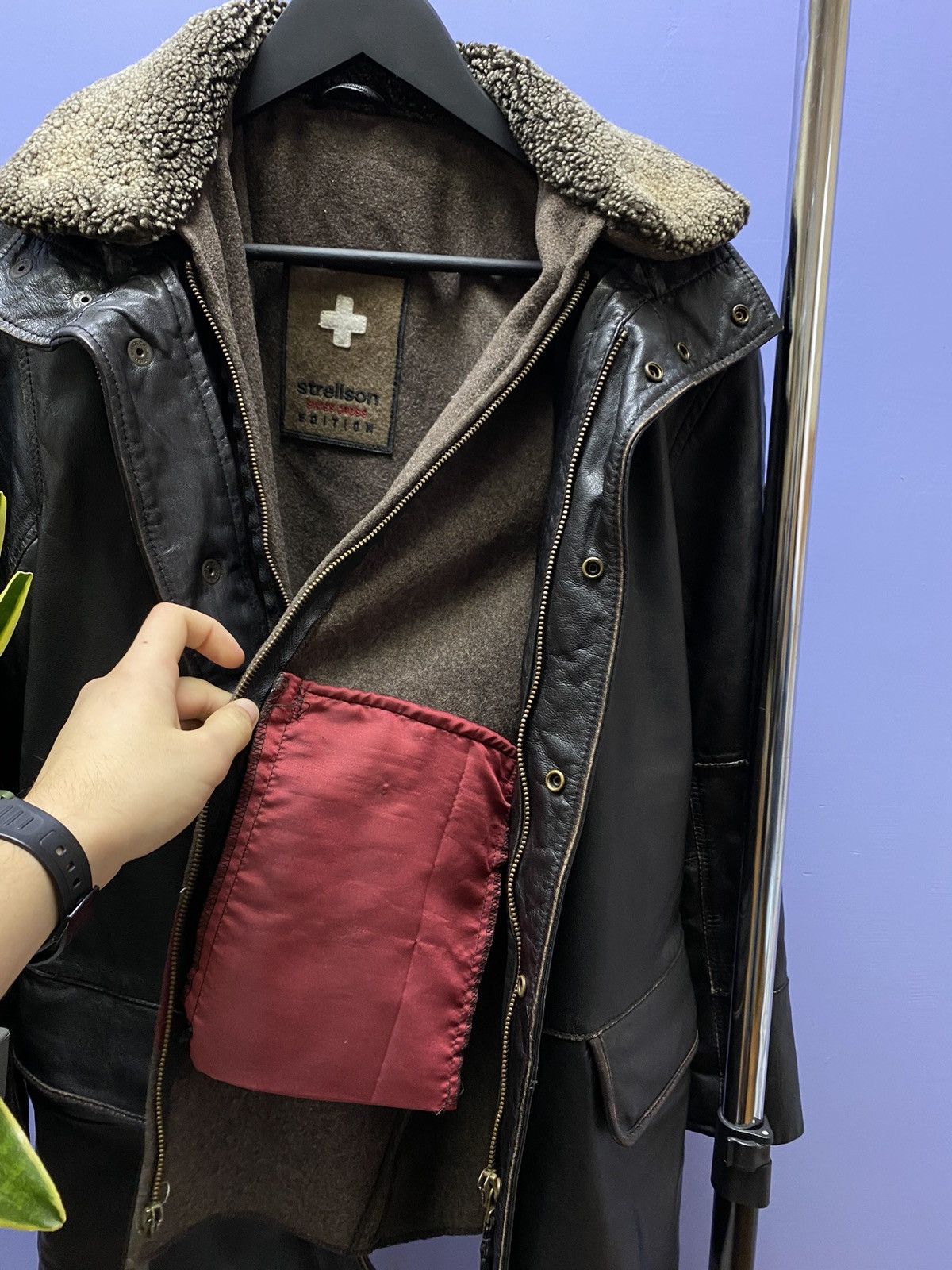 Other Strellson Swish Cross Edition Leather Jacket Men’s S Fur Size US S / EU 44-46 / 1 - 7 Thumbnail