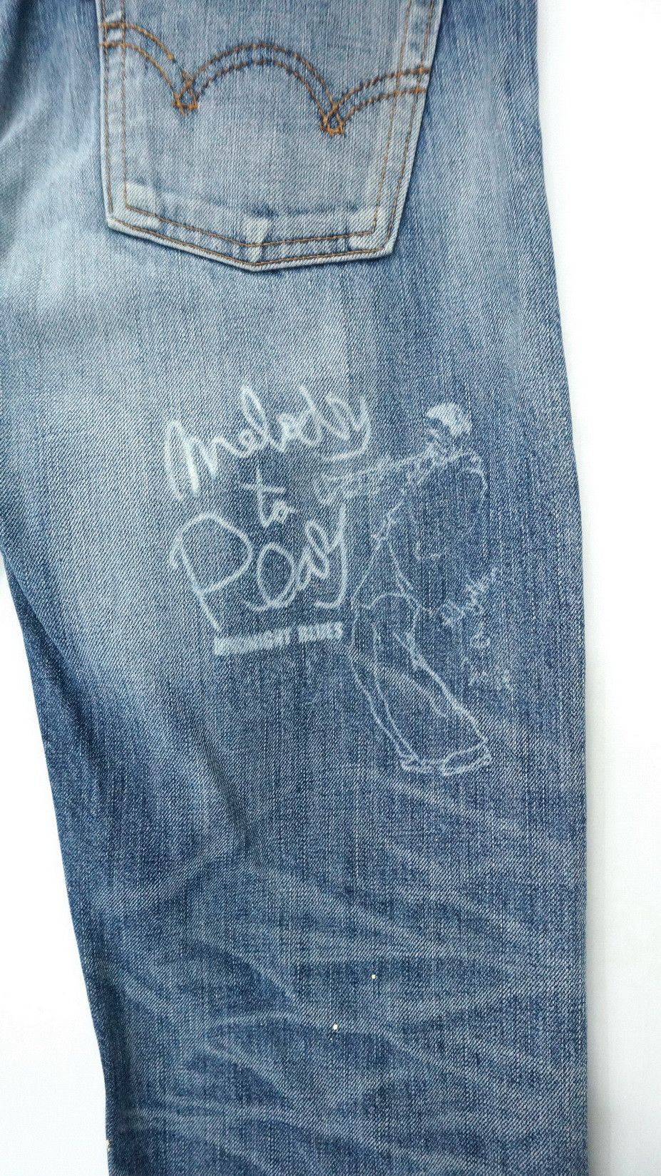 Edwin Rare! EDWIN 'Midnight Blues' Reworked Distressed Slim Jeans Size US 30 / EU 46 - 6 Thumbnail