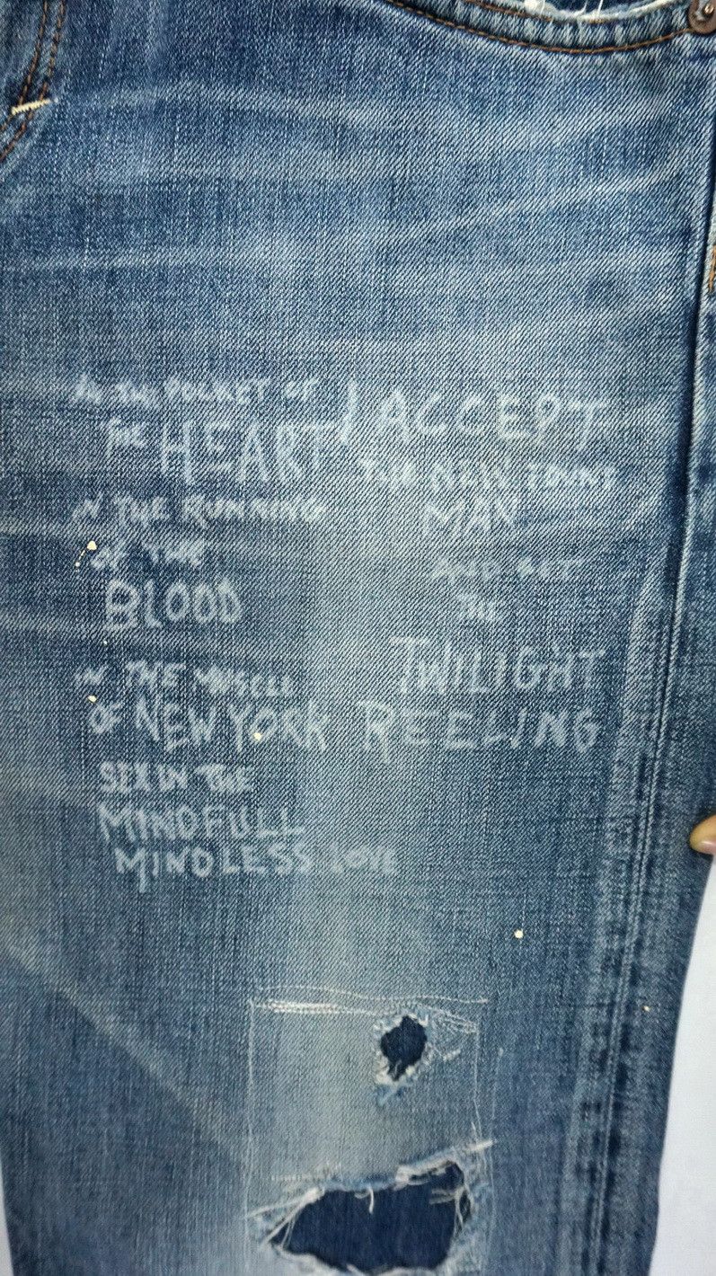 Edwin Rare! EDWIN 'Midnight Blues' Reworked Distressed Slim Jeans Size US 30 / EU 46 - 7 Thumbnail
