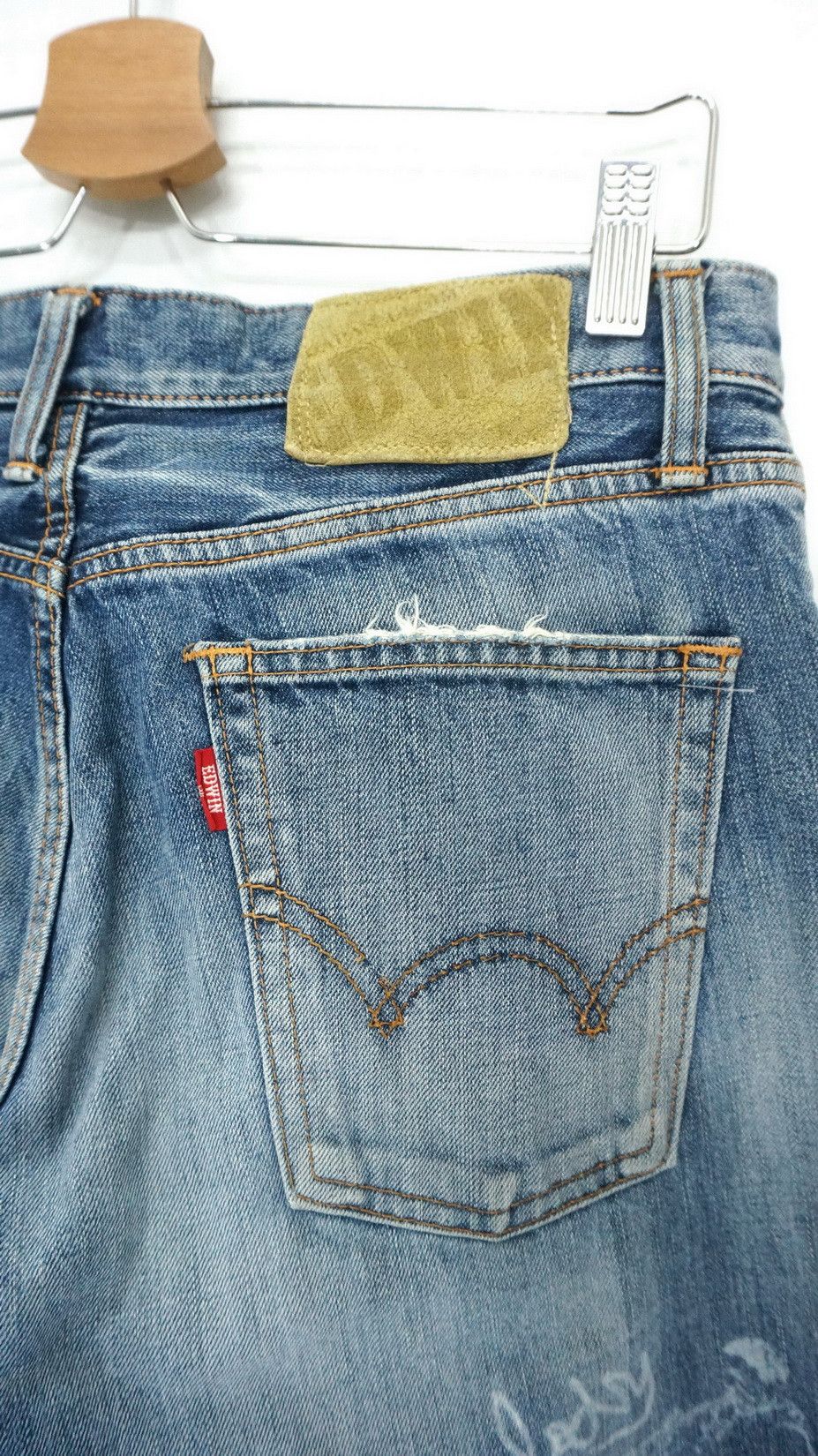 Edwin Rare! EDWIN 'Midnight Blues' Reworked Distressed Slim Jeans Size US 30 / EU 46 - 8 Thumbnail