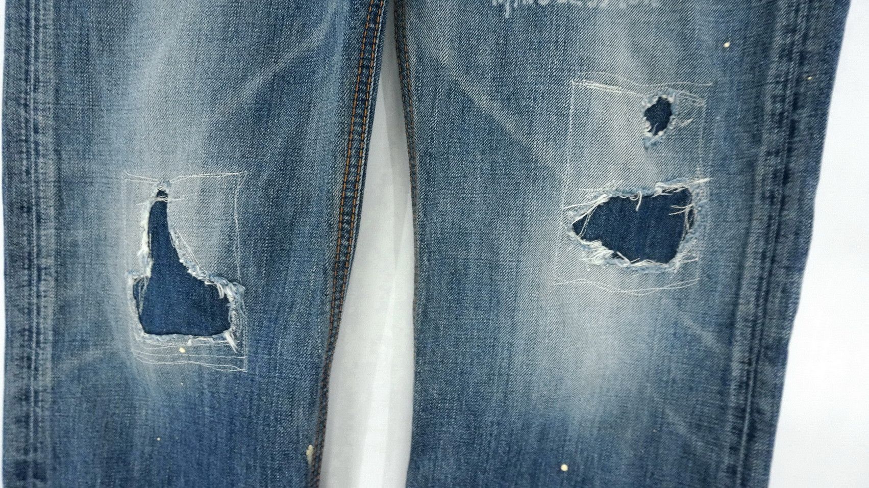 Edwin Rare! EDWIN 'Midnight Blues' Reworked Distressed Slim Jeans Size US 30 / EU 46 - 9 Thumbnail