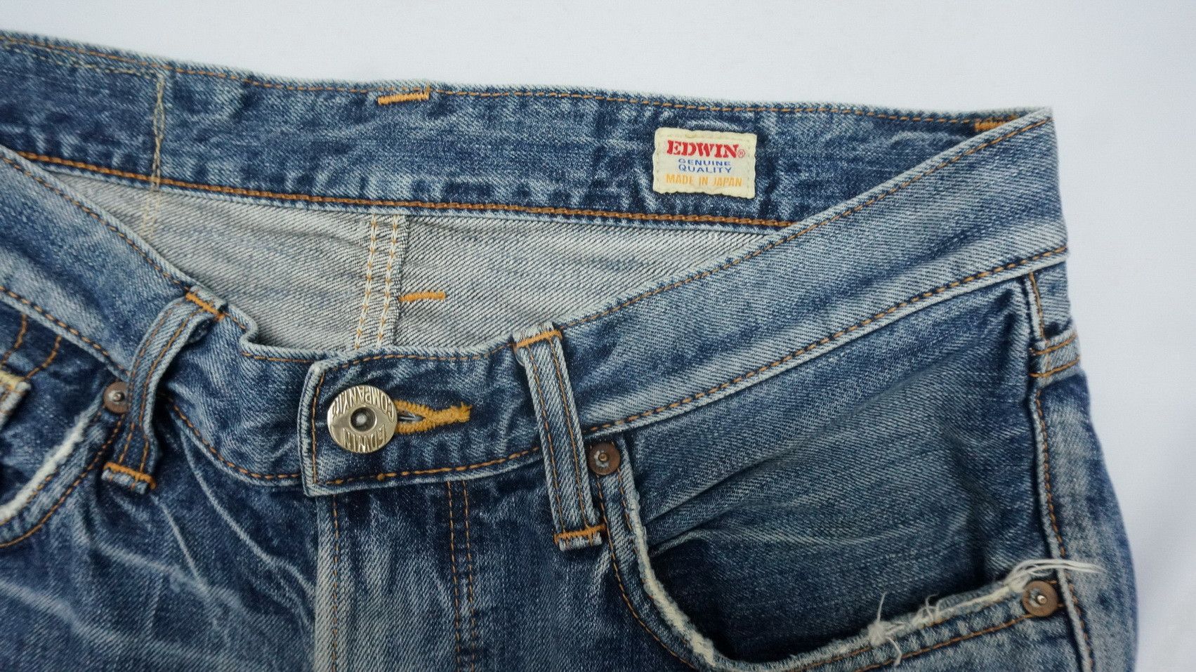 Edwin Rare! EDWIN 'Midnight Blues' Reworked Distressed Slim Jeans Size US 30 / EU 46 - 23 Thumbnail