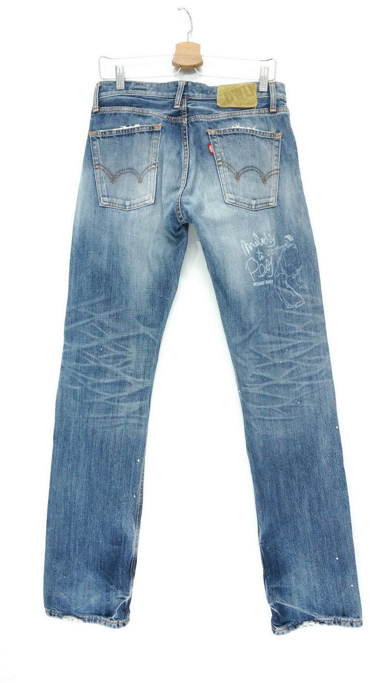 Edwin Rare! EDWIN 'Midnight Blues' Reworked Distressed Slim Jeans Size US 30 / EU 46 - 2 Thumbnail