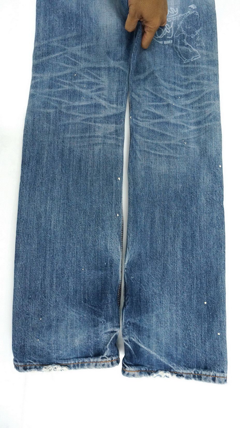 Edwin Rare! EDWIN 'Midnight Blues' Reworked Distressed Slim Jeans Size US 30 / EU 46 - 10 Thumbnail
