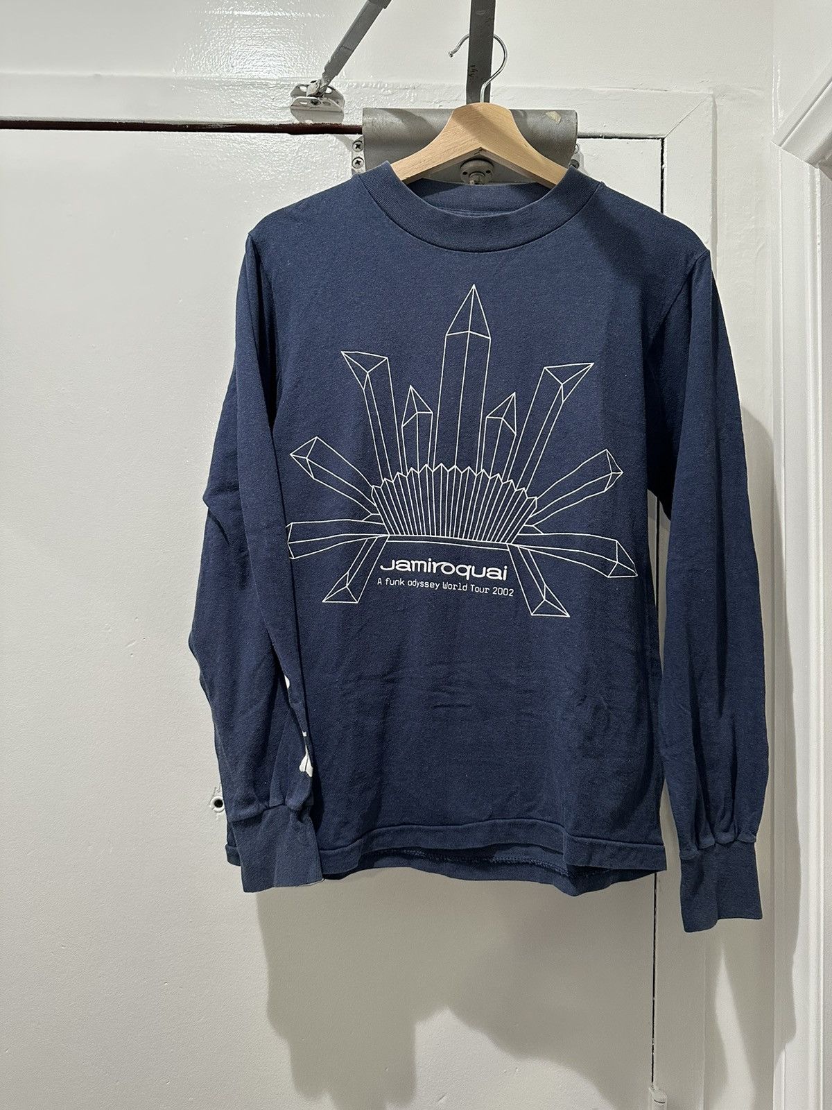 image of Band Tees x Tour Tee Vintage 2002 Jamiroquai Funk Odyssey Tour Tee in Navy, Men's (Size Small)