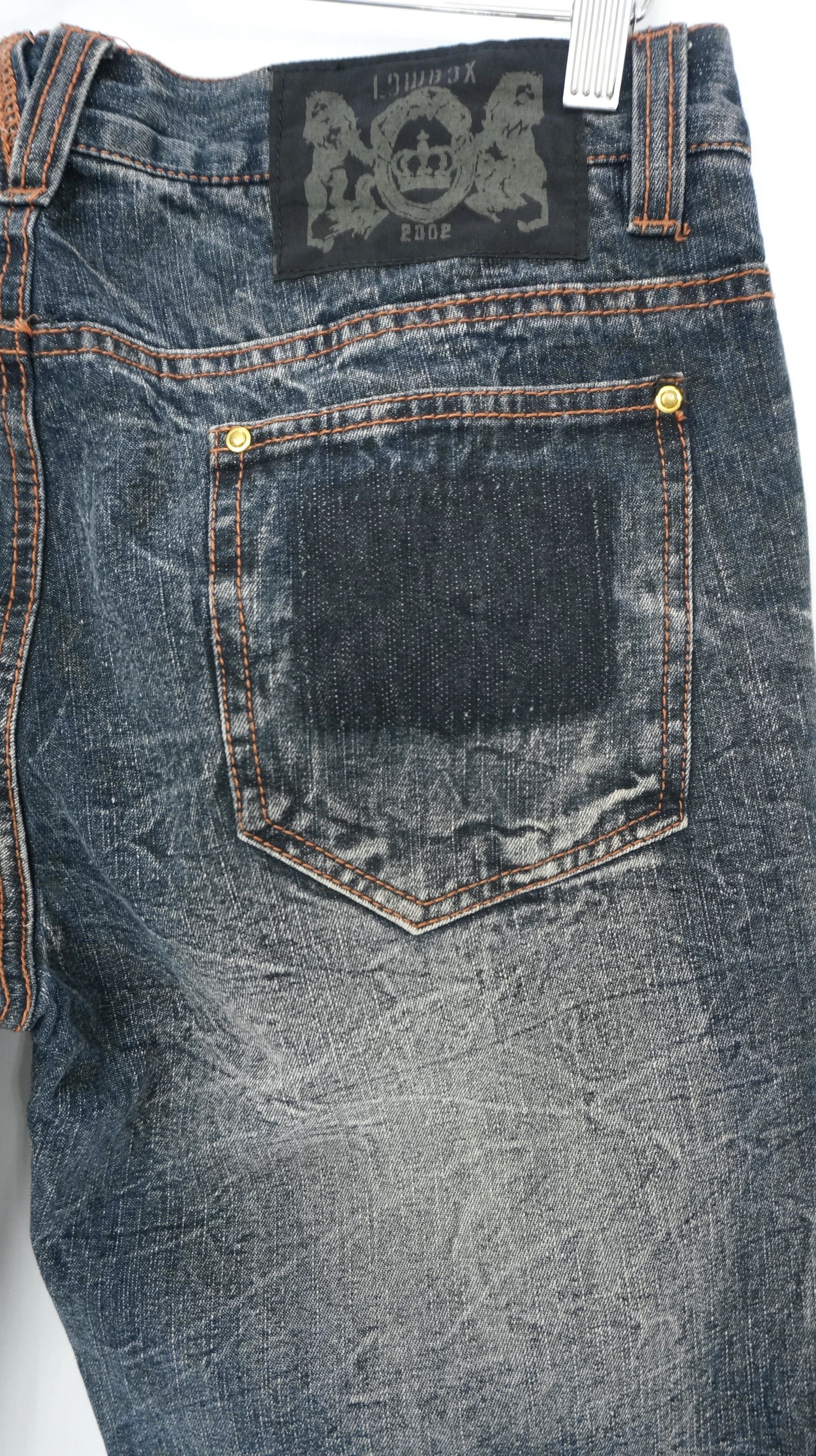 If Six Was Nine 💥 LOWBOX Vintage Flared Distressed Ripped Jeans Size US 34 / EU 50 - 9 Thumbnail