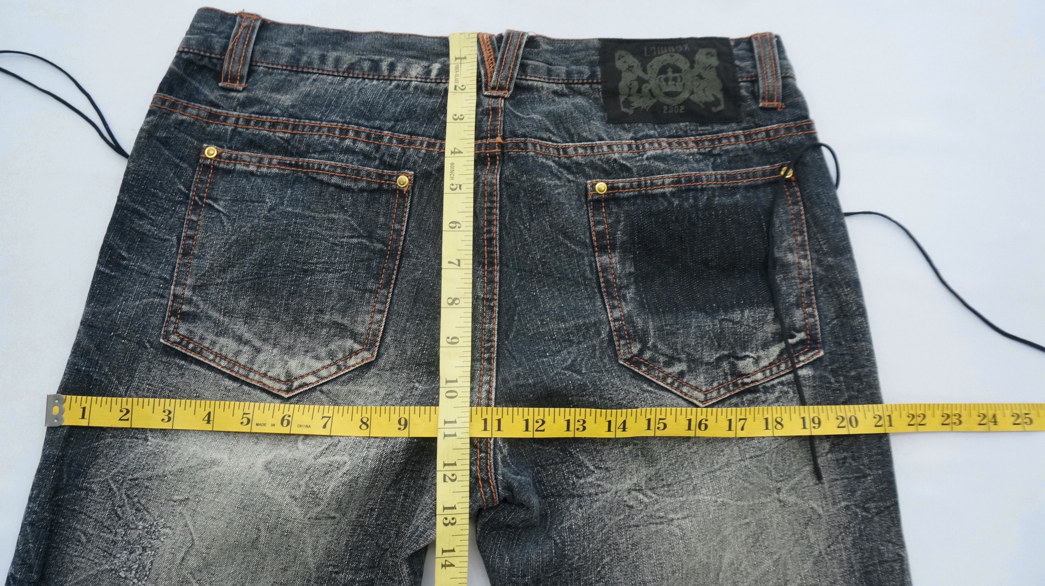 If Six Was Nine 💥 LOWBOX Vintage Flared Distressed Ripped Jeans Size US 34 / EU 50 - 16 Thumbnail