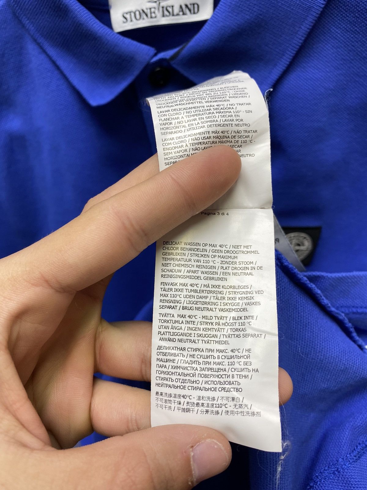Stone Island Stone Island Blue Polo T Shirt Patch Program SI Logo Tee Size US S / EU 44-46 / 1 - 14 Thumbnail