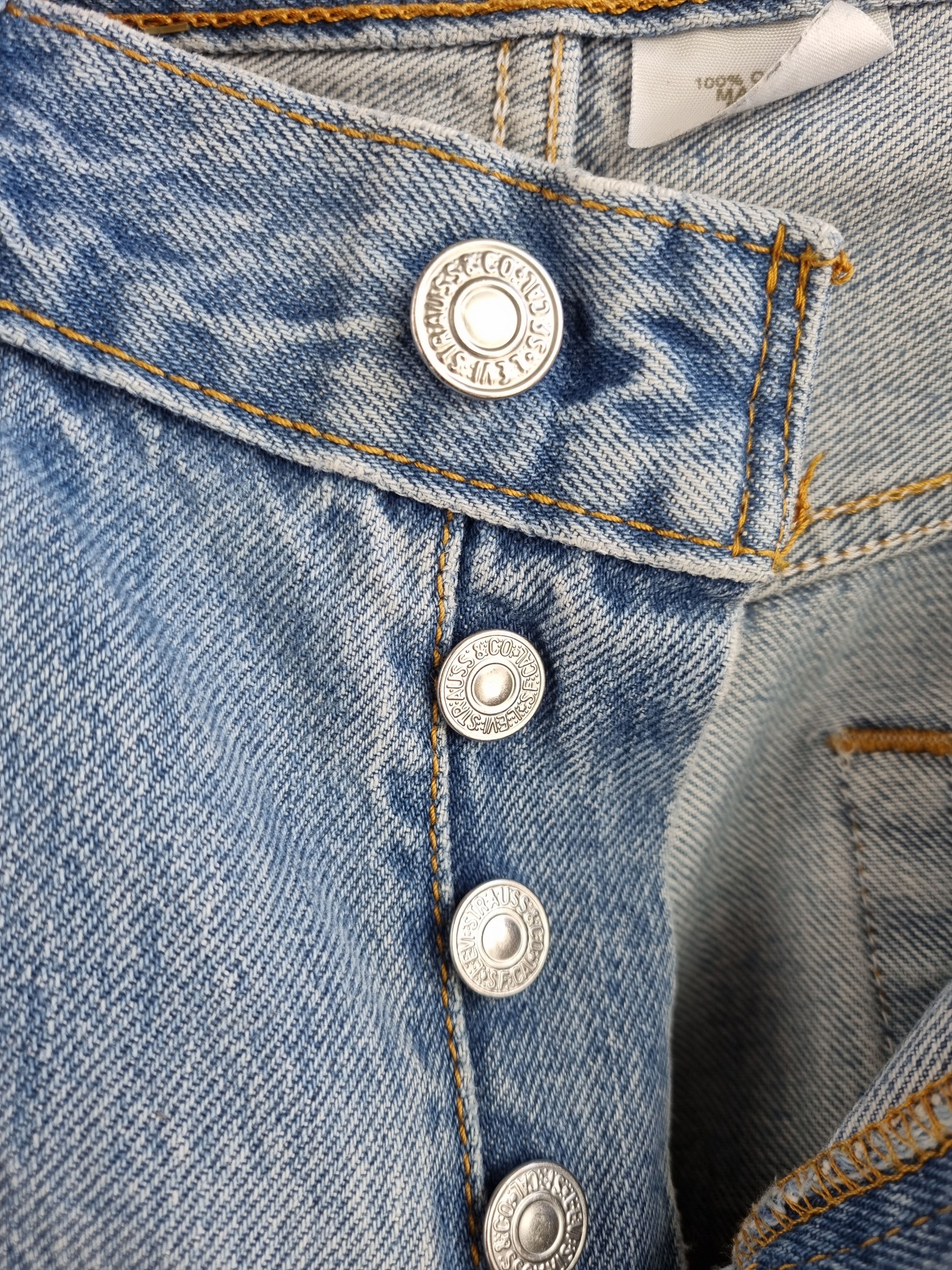 Levi's × Levi's Vintage Clothing × Vintage Levis 501 Distressed Ripped Blue Sky Denim Vintage Jeans Size US 31 - 11 Thumbnail